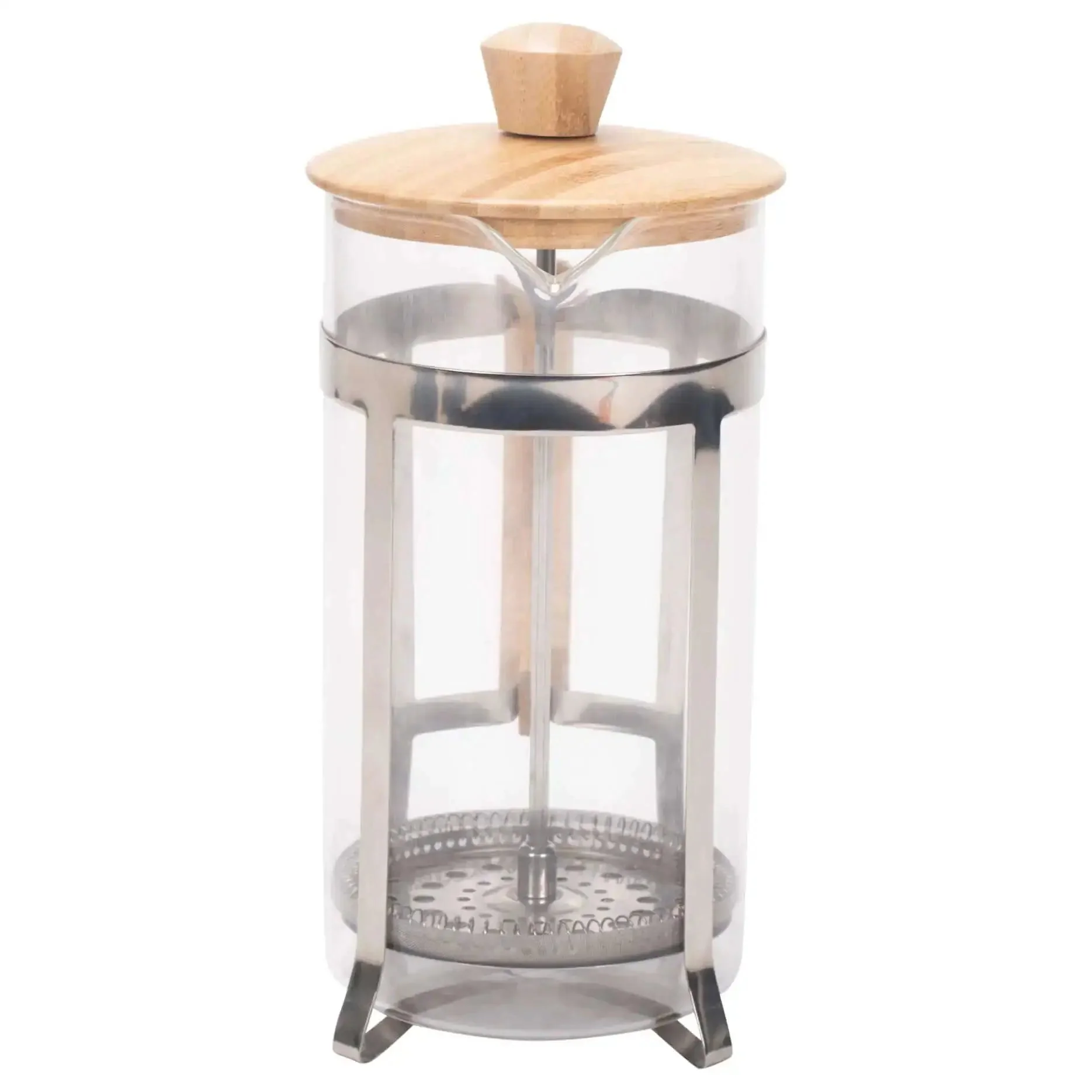 Natural Grain Glass And Bamboo 1 Liter French Press Coffee And Tea Maker With Removable Glass Carafe Easy Clean Design Three Layer Stainless Steel Filter That Traps Tiny Grounds Big Capacity For Coffee Or Loose Leaf Tea - Image 5