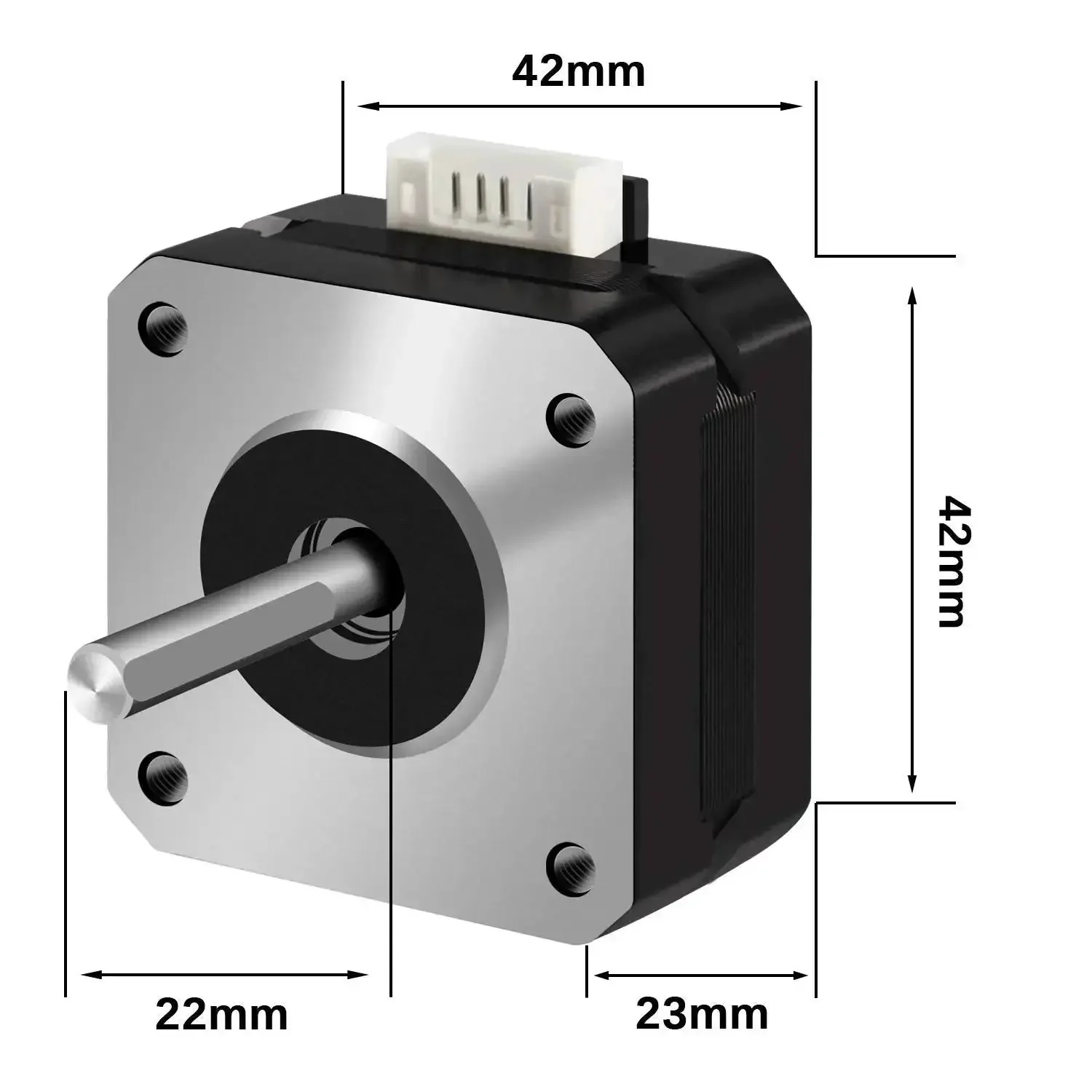 Nema 17 Stepper Motors Kit, 5 Pack, 42x23mm 42BYGH, 4 Lead Wire, 1m Cable, 130 mNm Torque, 1.5A, Low Noise High Torque For CNC And 3D Printers, German Tech Bearings, Smooth, Durable, Wide Compatibility - Image 5