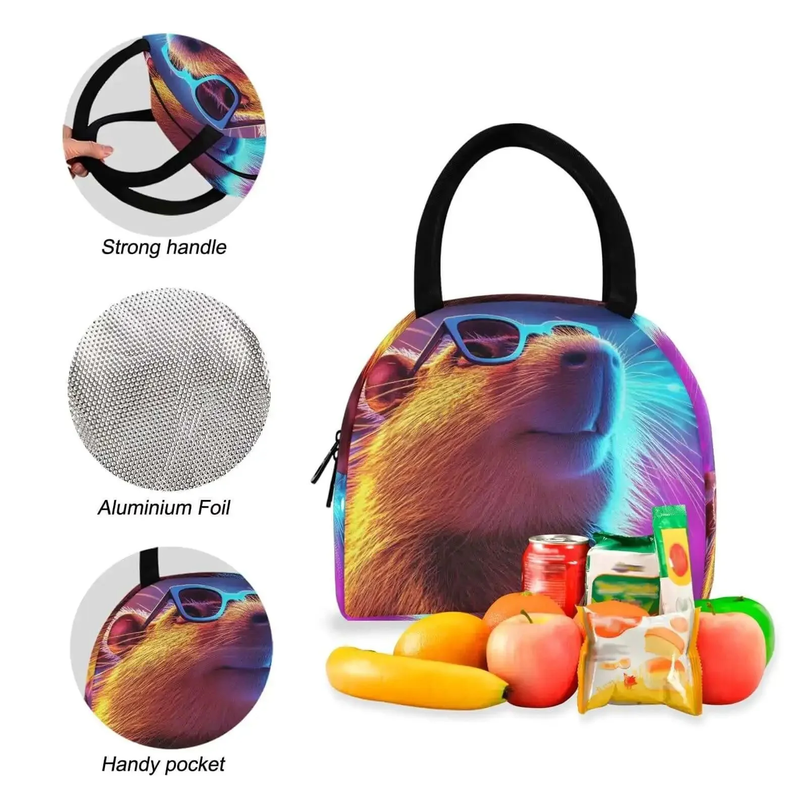 Neon Insulated Lunch Backpack With Built-In Cooler, Lightweight Laptop Daypack Fits 15.6 Inch, Go-To Everyday Carry Work Picnic Travel Bag For Women And Men, Scratch-Resistant Nylon, Multi Pocket Organizer - Image 5