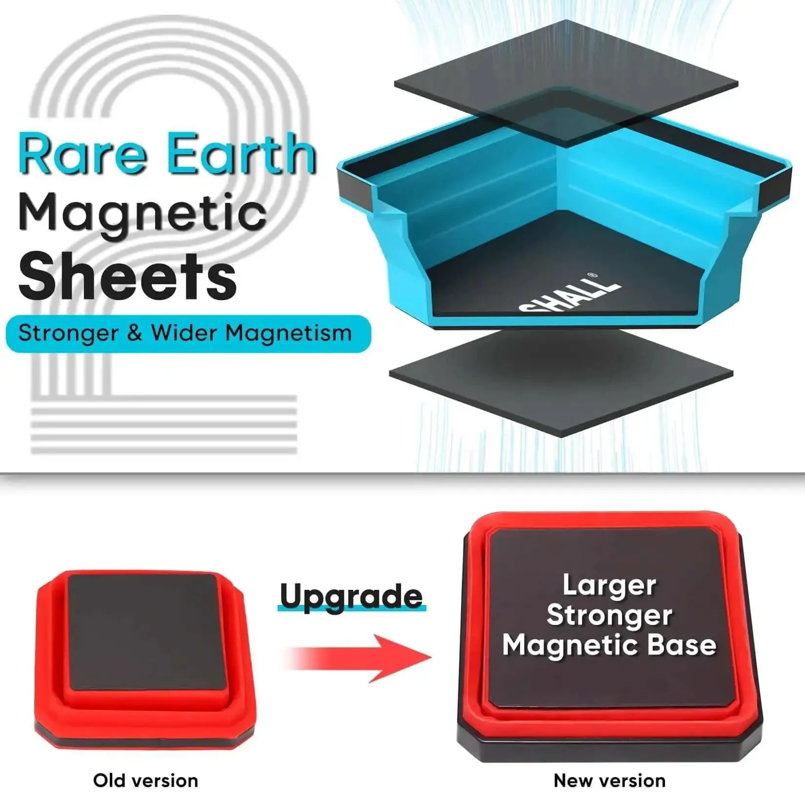 New Version Collapsible Magnetic Parts Tray Set Four Pack With Four Point Five Inch Square Silicone Foldable Bowls And Dual Sided Magnetic Base Magnetic Tool Trays For Screws Bolts Nuts Washers Pins And Small Metal Parts - Image 7