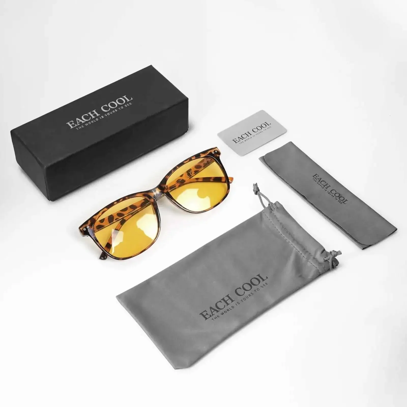 Night Driving Shades For Women And Men Polarized Night Vision HD Anti Glare Yellow Lenses UV400 Protection Amber Tortoiseshell Frame Lightweight All Day Comfort For Everyday Road Trips And Night Runs - Image 2