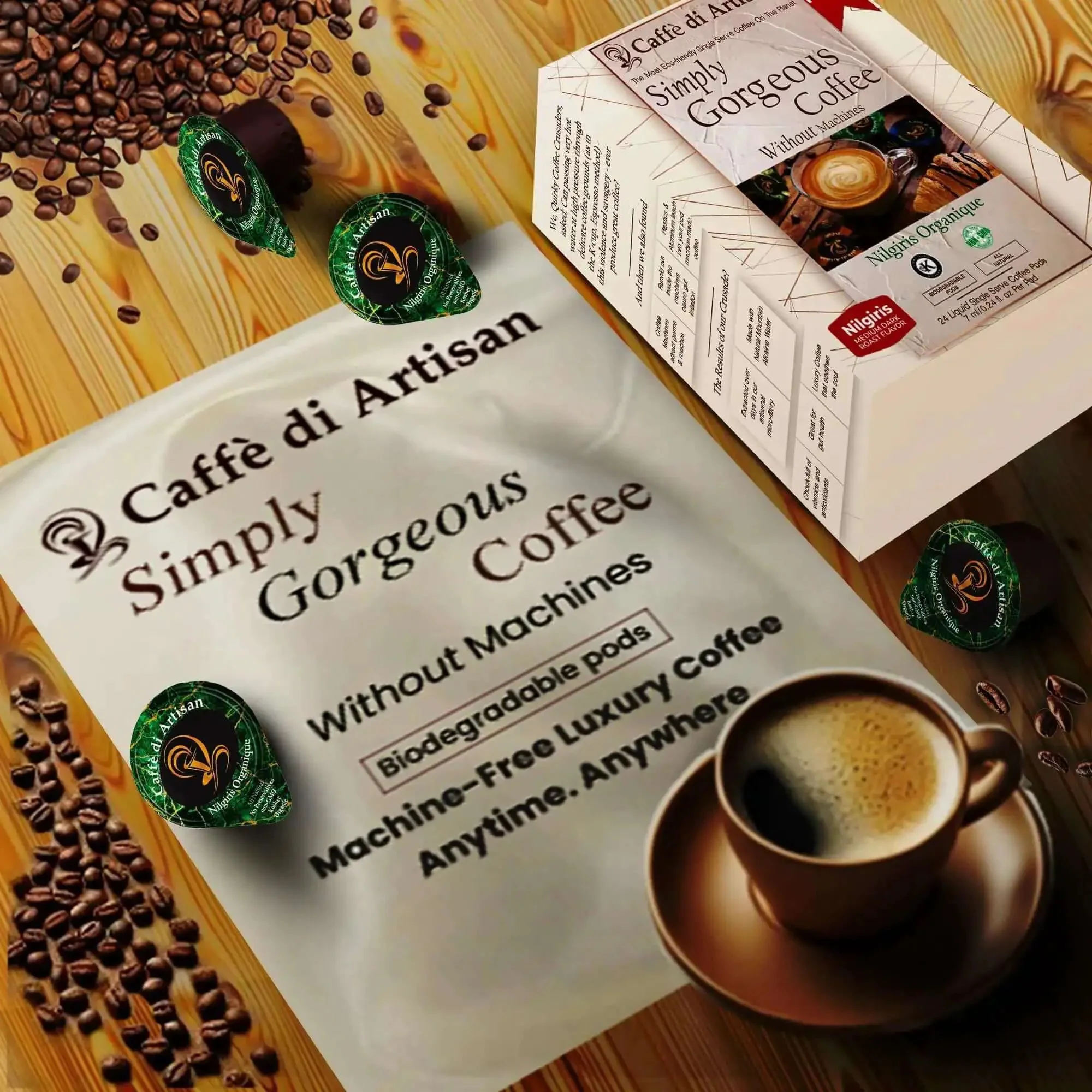 Nilgiris Organique Liquid Coffee Pods Medium Dark Arabica Roast 24 Count Peel And Pour Convenience For Cold Brew Iced Or Hot Coffee Machine Free Eco Friendly Gourmet Flavor - Image 2
