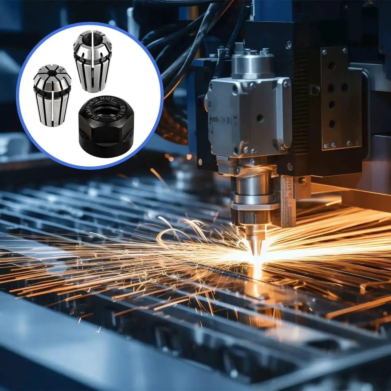 Nine Piece ER11 Spring Collet Nut Set With M14 Thread For CNC Milling Lathe Tooling Boss Grade High Precision Clamping Nuts Includes One Eighth Inch And One Quarter Inch Collets - Image 5