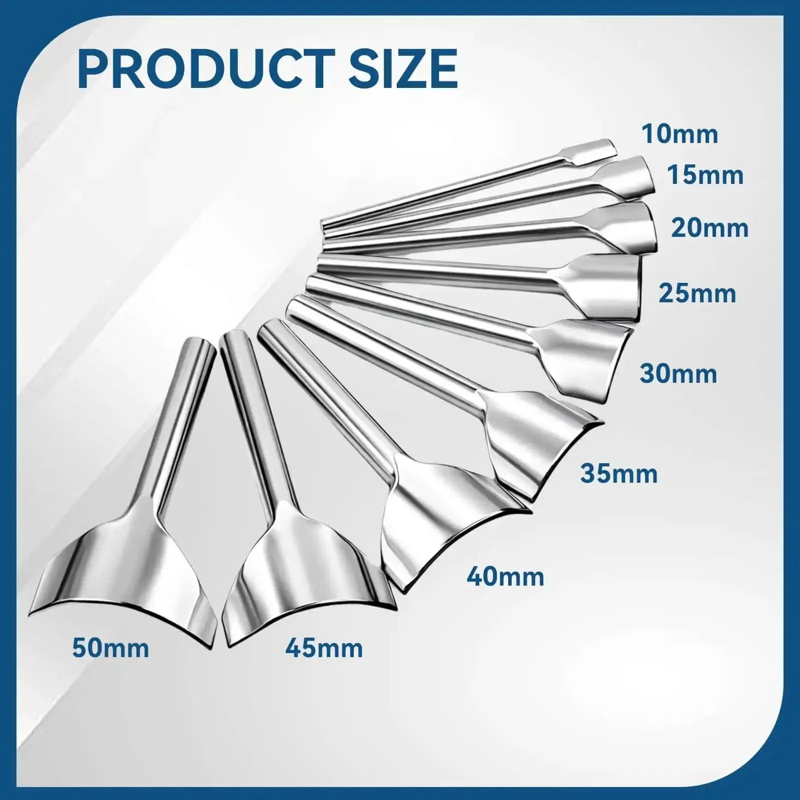 Nine Piece Half Round Leather Punch Set From 10mm To 50mm For Belts Wallets Bags And Straps Durable Steel Arch Curve Punch Tool For DIY Leather Craft Projects And Enthusiasts - Image 9
