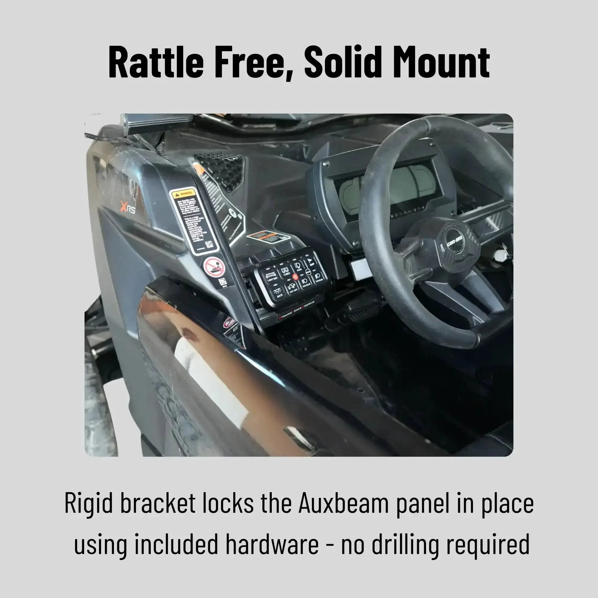 No Drill Dash Mount For 8 Gang Switch Panel Custom Fit For Can Am Maverick X3 Replaces Factory Rocker Panel With Secure Backplate And Damage Free Installation Easy UTV Upgrade For Off Road Cockpit - Image 7