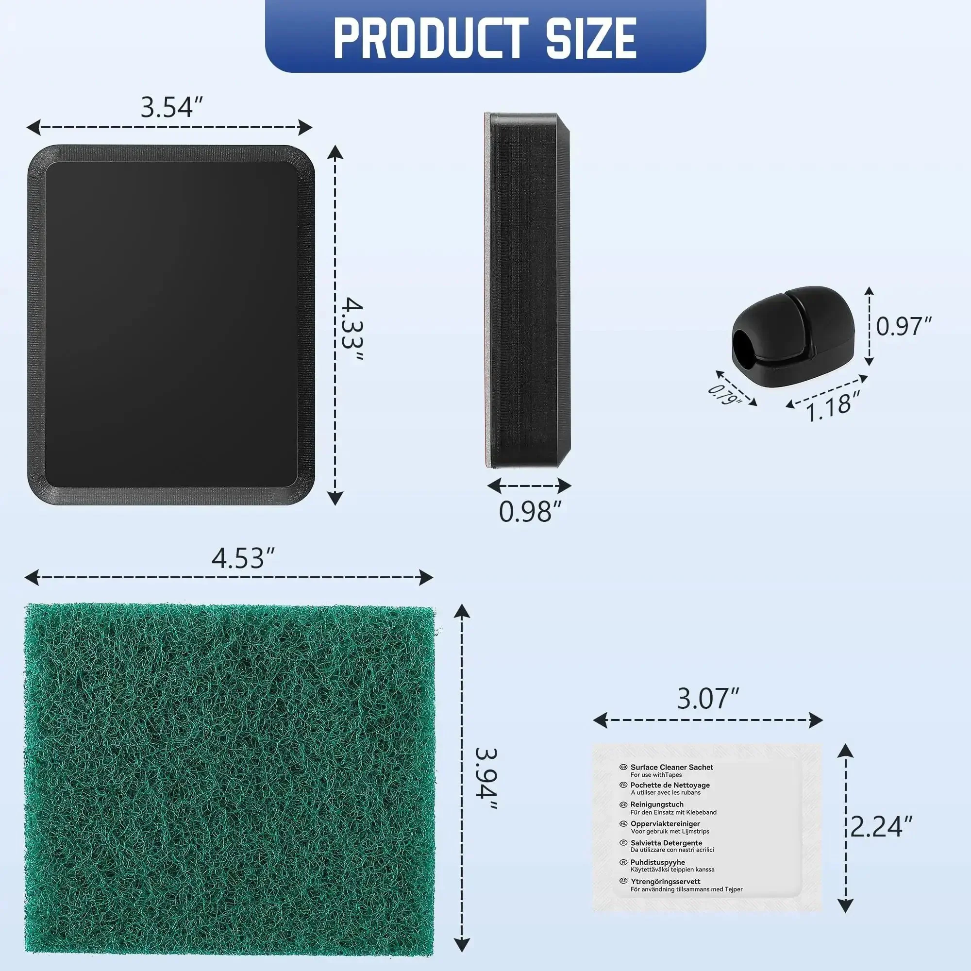 No Drill Transducer Mounting Kit With Adhesive Plate For 25mm Transducers Includes Scouring Pad Cleaning Wipes And Cable Clips No Drill Sensor Mount Super Easy Screwless Install For Boats And Marine Electronics Black 4.3 Inch By 3.5 Inch - Image 5