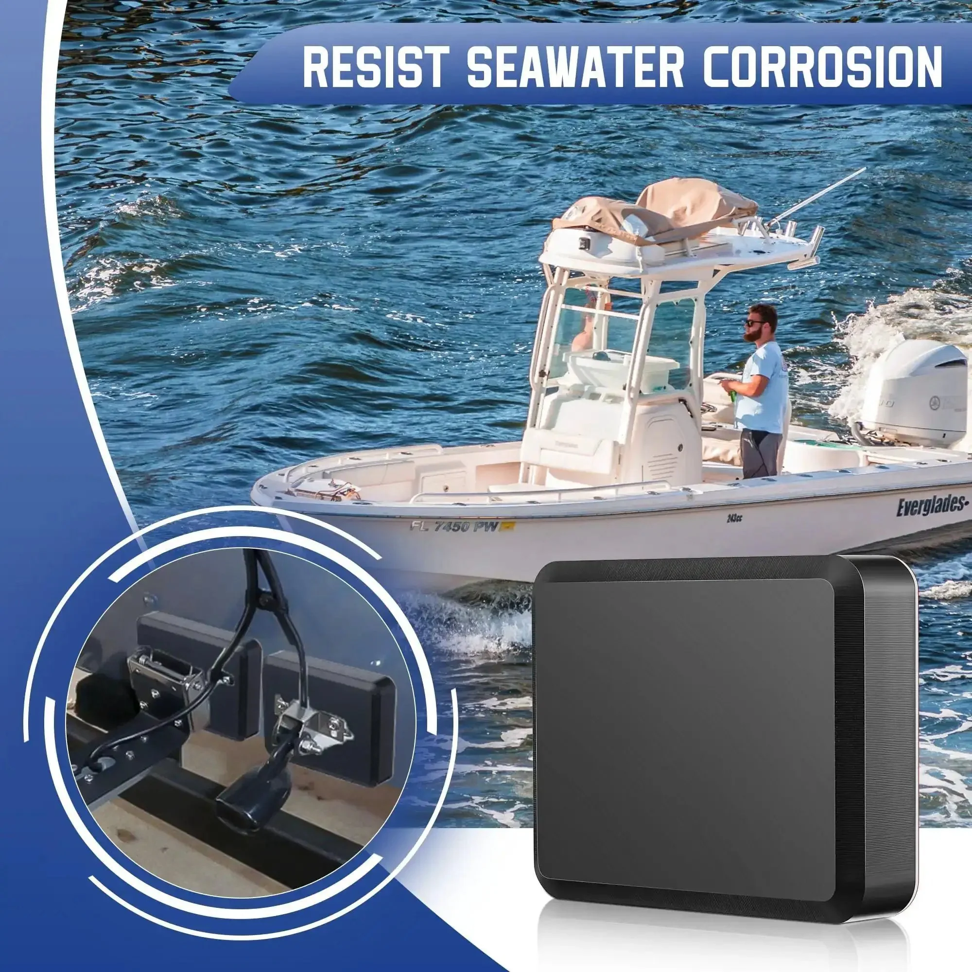 No Drill Transducer Mounting Kit With Adhesive Plate For 25mm Transducers Includes Scouring Pad Cleaning Wipes And Cable Clips No Drill Sensor Mount Super Easy Screwless Install For Boats And Marine Electronics Black 4.3 Inch By 3.5 Inch - Image 8