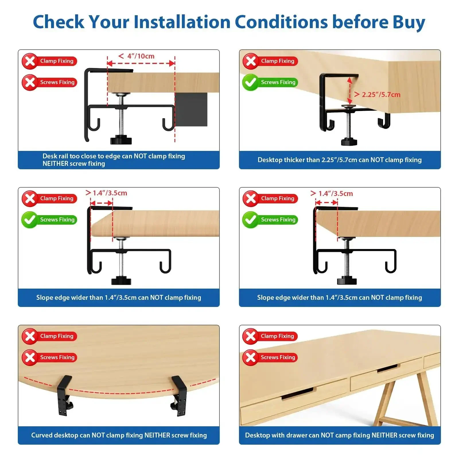 No Drill Under Desk Cable Management Tray 30 Inch Cord Organizer With Table Clamp Or Screw Mount, Durable Waterproof Fabric Cable Hiders For Office And Home, Keeps Cables Hidden And Workspace Clean - Image 4