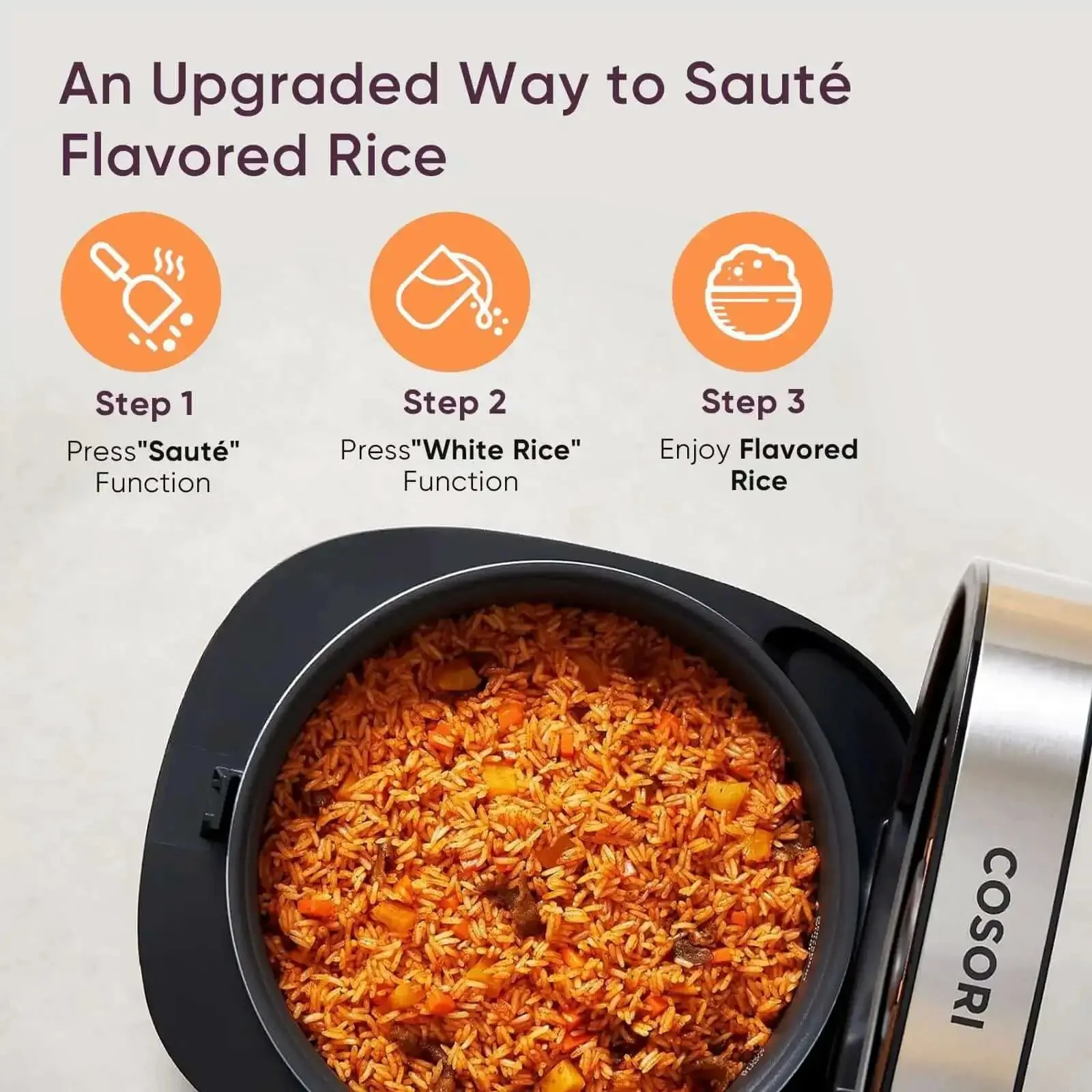No Fuss 10 Cup Rice Cooker With 24 Hour Keep Warm And Nonstick Ceramic Inner Pot 18 Fuzzy Logic Functions Steamer Basket Saute And Slow Cook Black Kitchen Appliance For Perfect Rice And More - Image 4