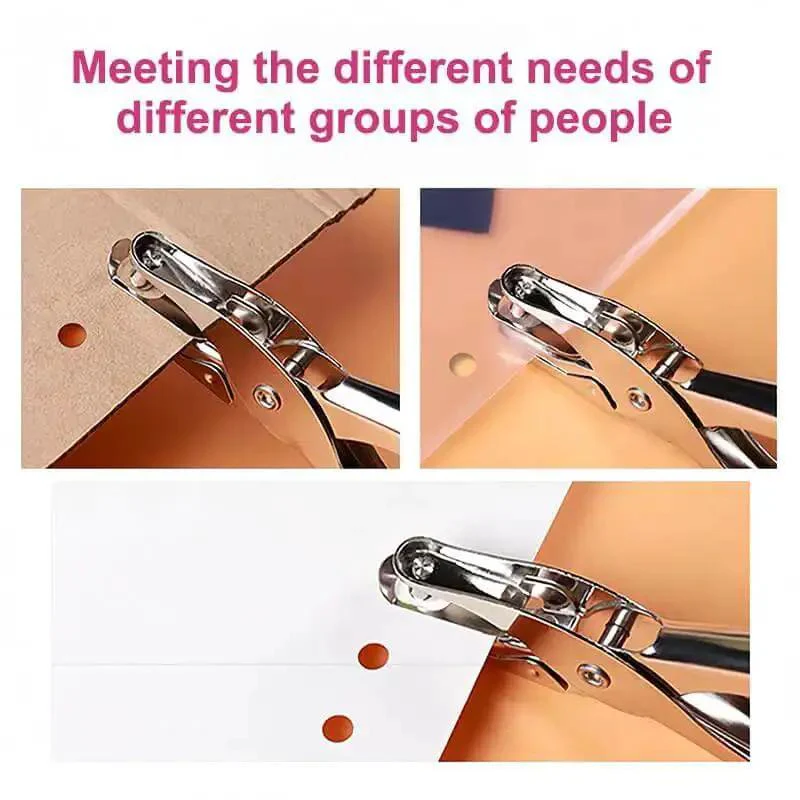 No Fuss Easy Grip One Quarter Inch Hole Punch With Scraps Tray Round Circle Punch For Crafts And Binders Handheld Paper Punch For Home Office And Classroom Use Pink Lightweight Yet Durable - Image 3