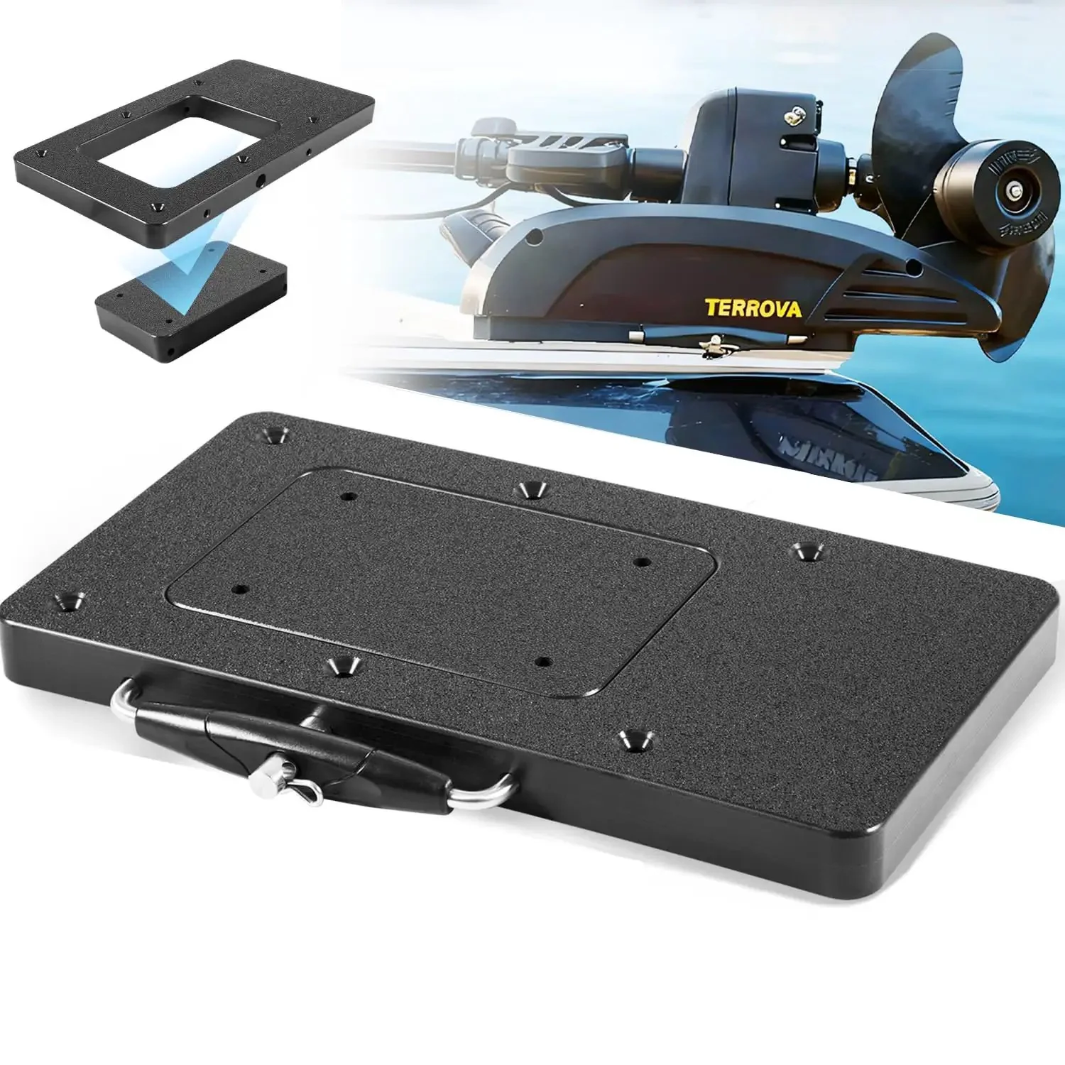 No Fuss Quick Release Bracket MKA21 For Terrova Ulterra PowerDrive Riptide ST SP Pontoon Deckhand 40 Trolling Motors Mount Easy Install Durable Mounting Bracket For Freshwater And Saltwater - Image 2