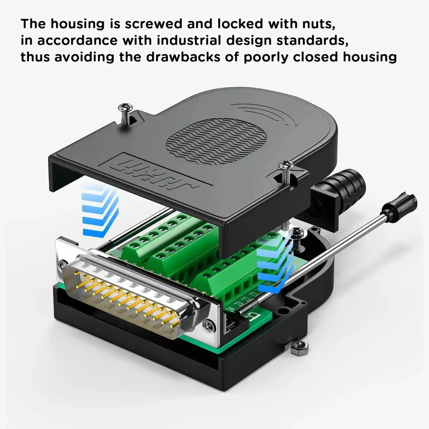 No Soldering Needed DB25 Male And Female Serial Adapters Kit For DIY RS232 D Sub 25 Pin Cabling With Terminal Connectors Bolts And Nuts Two Pack Easy Wire Up For Quick Cable Building And Troubleshooting - Image 8