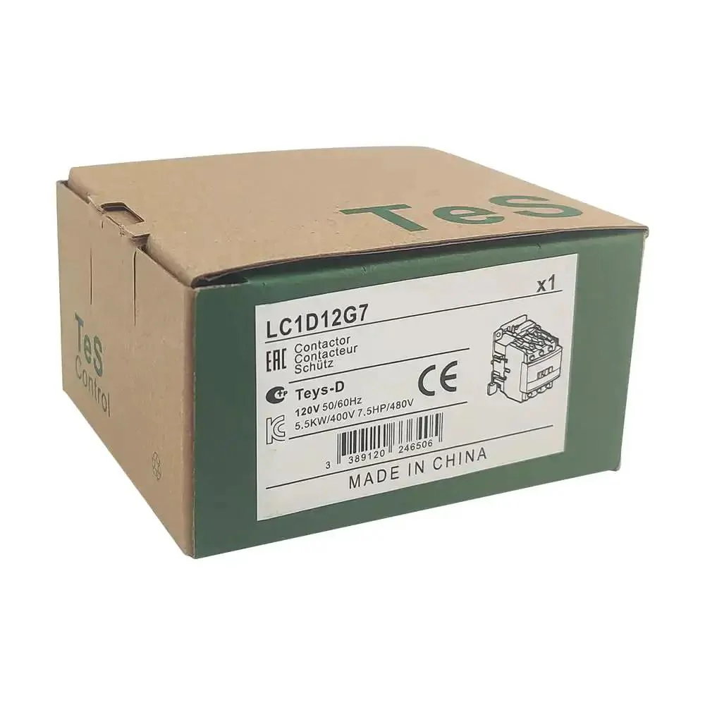 Non-Reversing Three-Pole 120V AC Magnetic Contactor With 12 Amp Coil And 1 NO 1 NC Auxiliary Contact For Heavy-Duty Motors Lighting And Heating Equipment At 50/60 Hz Ideal For Industrial Control Panels And Applications - Image 2