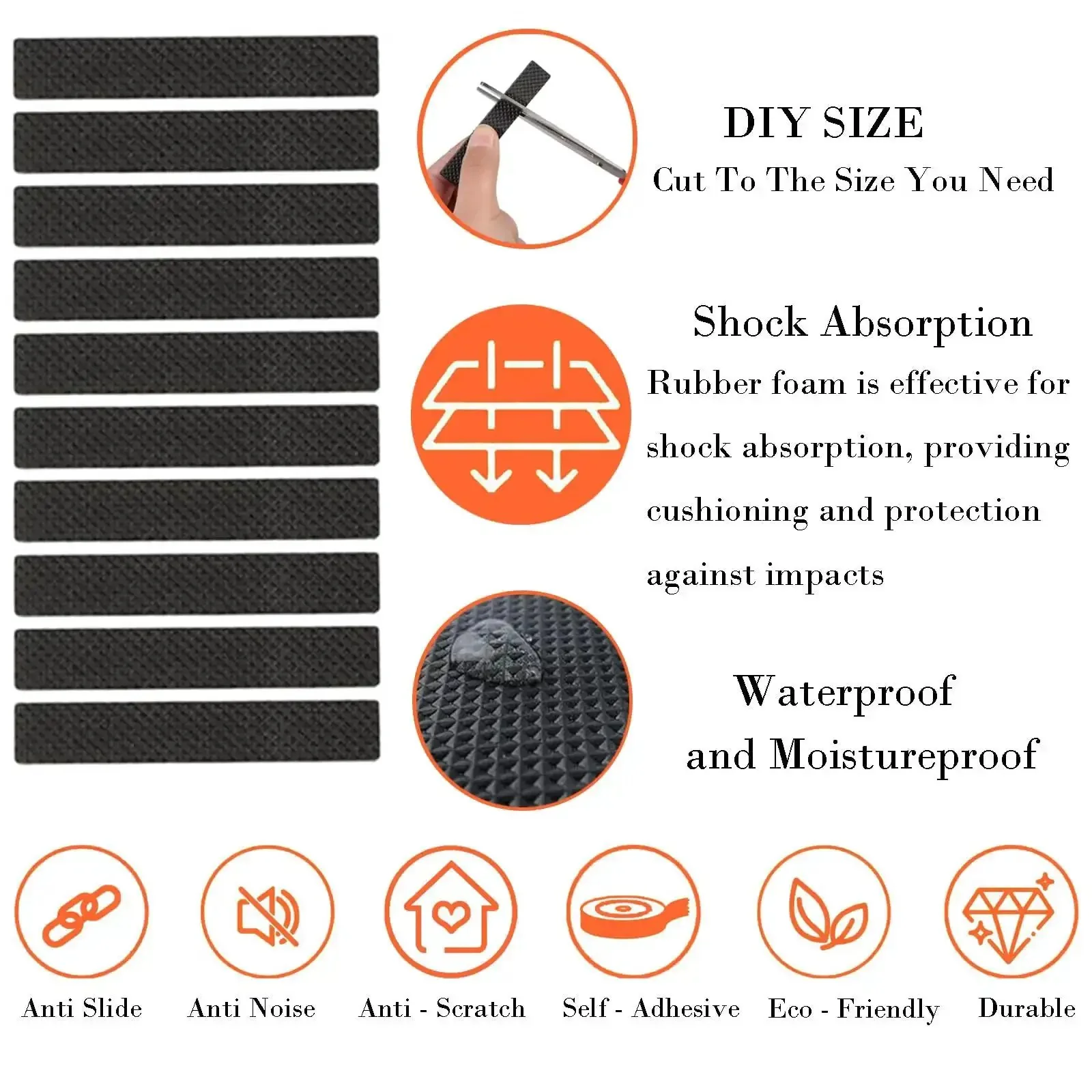 Non Slip Furniture Pads 30 Pack Brown Self Adhesive Rubber Floor Protectors For Hardwood Floors Keep Furniture From Sliding And Scratching Sofas Tables And Chairs In Place - Image 4