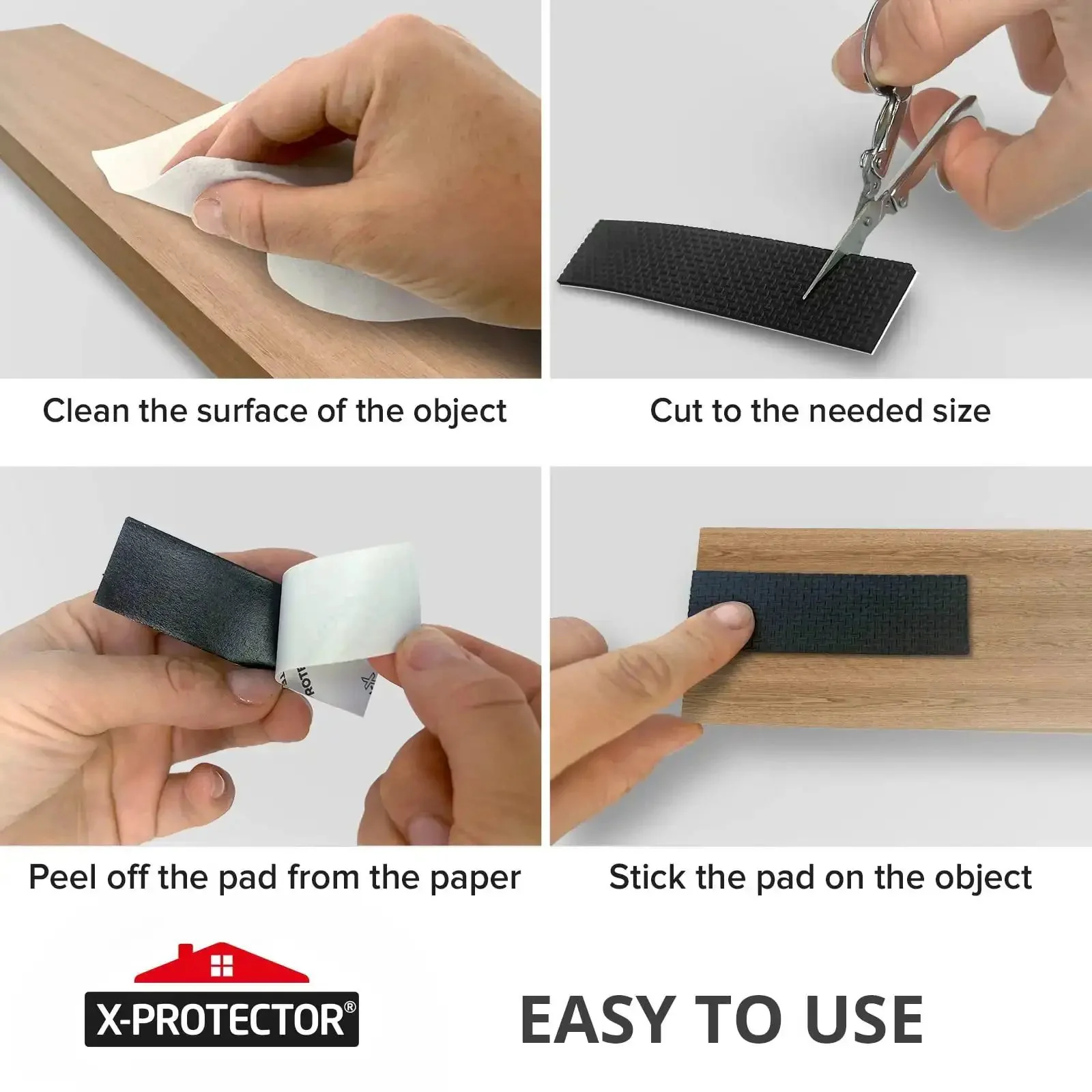 Non Slip Rubber Strips Eight Pack Self Adhesive Grip Pads For Keyboard, Appliances, And Home Office Gear, Universal Black Anti Slip Feet, Protect Surfaces, Keep Small Items From Slipping And Shifting - Image 3