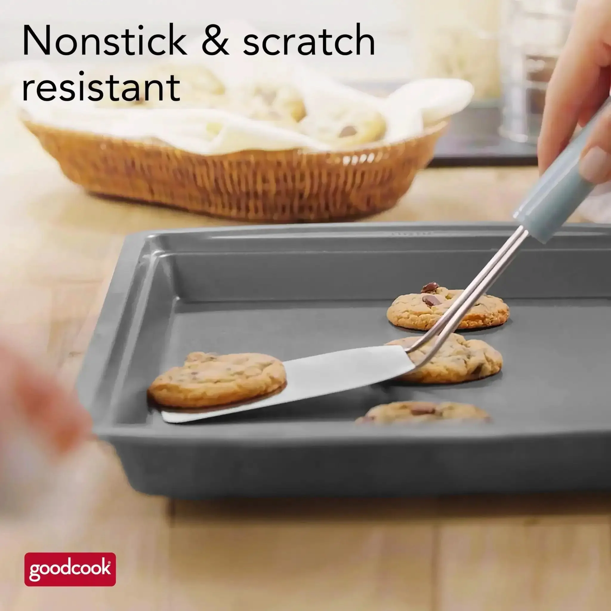 Nonstick 15 X 10.5 Inch Baking Pan With Raised Wire Rack For Crispy Bacon, Chicken And Fries, Oven Sheet Pan, Pizza Crisper, Multipurpose Cookware, Elevates Food, Easy Cleanup, Dishwasher Safe - Image 3