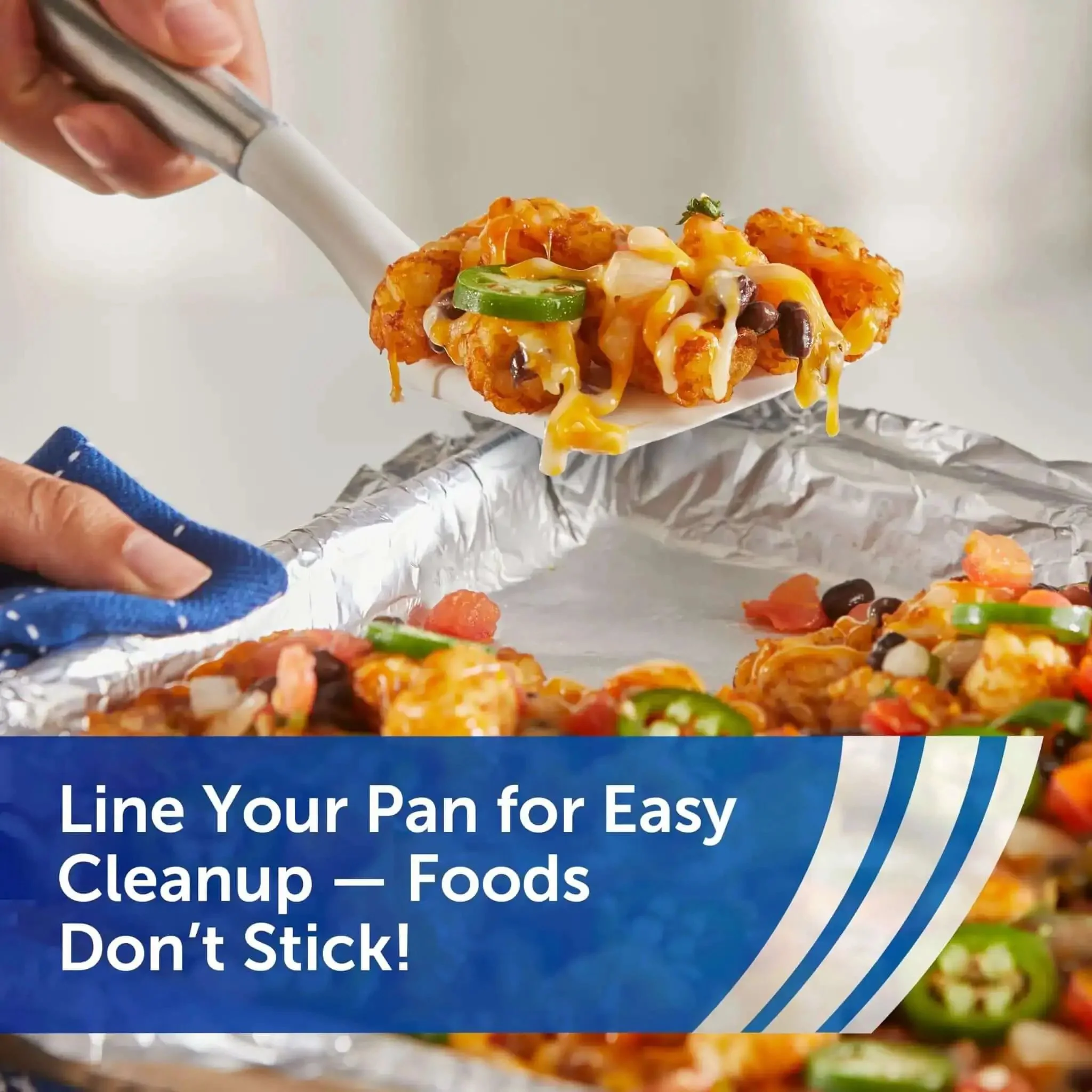 Nonstick Aluminum Foil Roll For Easy Cooking And Mess Free Cleanup Perfect For Covering Casseroles Foil Packet Meals Roasts And Leftovers 130 Sq Ft 12 Inch Wide Heavy Duty Kitchen Saver - Image 4