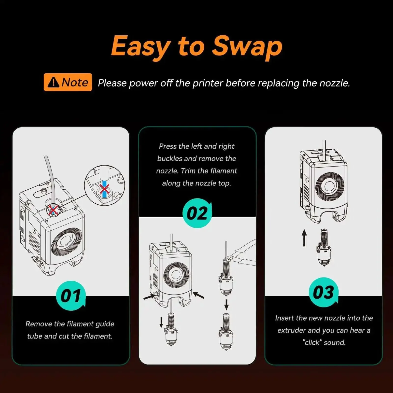 Nozzle Assembly For Adventurer 5M 3D Printer Quick-Release 0.8mm Nozzle High Temp 280C Fast Heat Up In 35 Seconds Smooth 32mm3s Flow Swap In 3 Seconds Built For Faster Easier Printing - Image 5