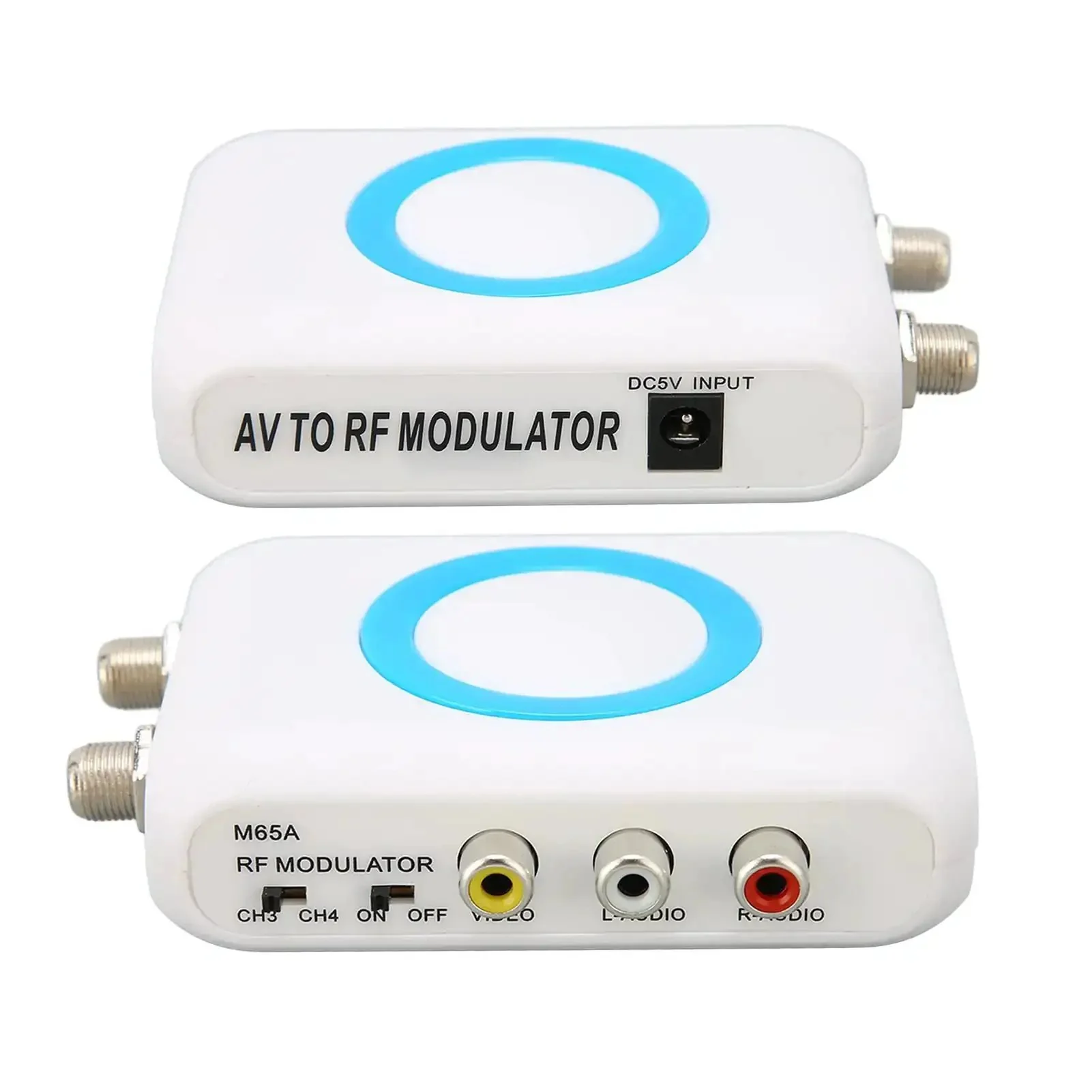 NTSC RF Modulator To RF Coaxial Converter Kit With AV Output For DIY CATV Setup, Plug And Play VHF PLL Demodulator, HD Input, Selectable Output Channels, Professional Grade Cable Television Modulation