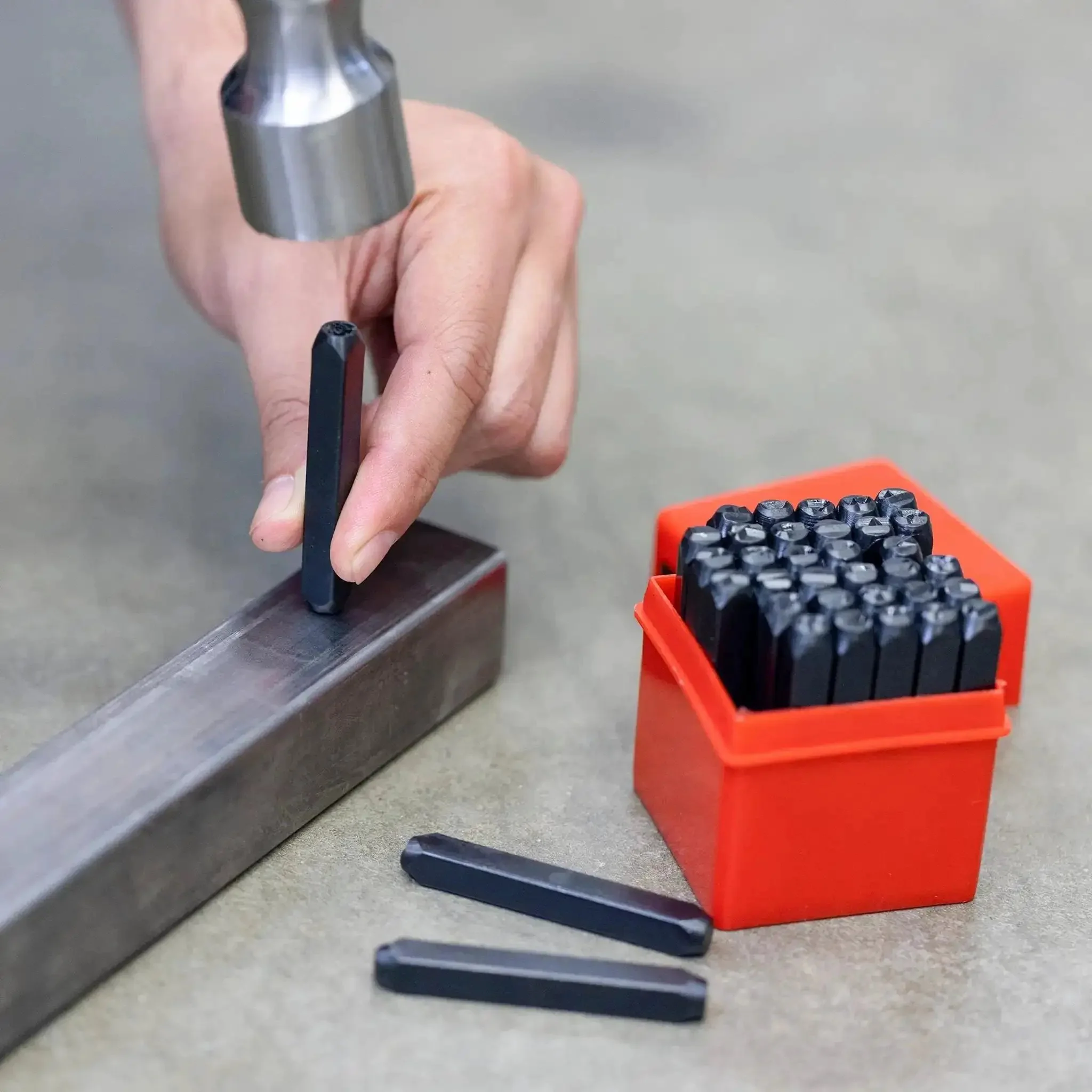 Number And Letter Punch Set With Heat Treated Steel Punches For Imprinting And Arts And Crafts For Hobbyists One Quarter Inch Shaft 36 Piece Stamp Kit For Beginners - Image 3