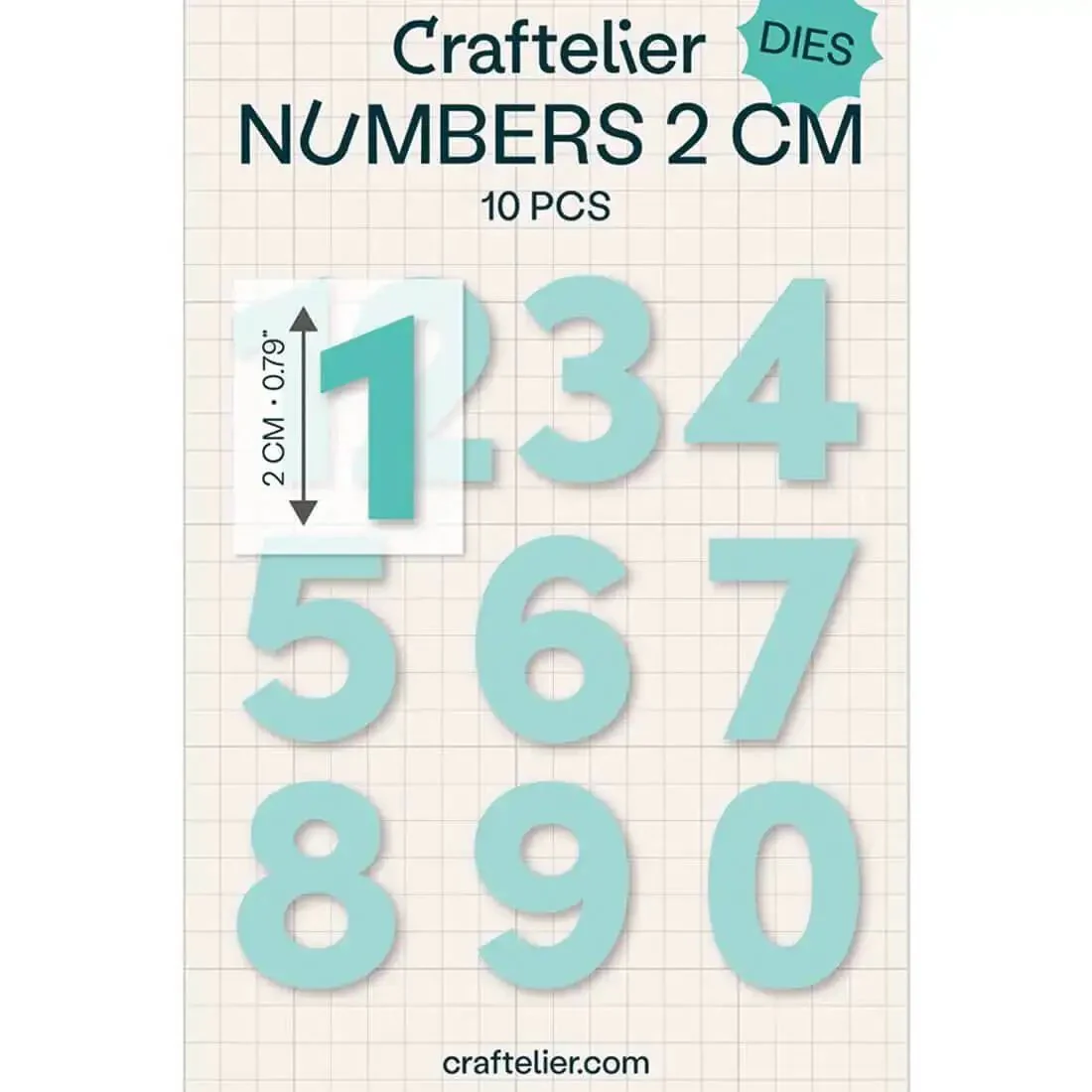 Number Shaped Die Cut Set, 0 Through 9, For Card Making And Scrapbooking, 10 Piece Die Cuts Compatible With Most Die Cutting Machines, Dope For Paper, Plastic, EVA And Cardboard Projects, Each About 2 Cm - Image 8