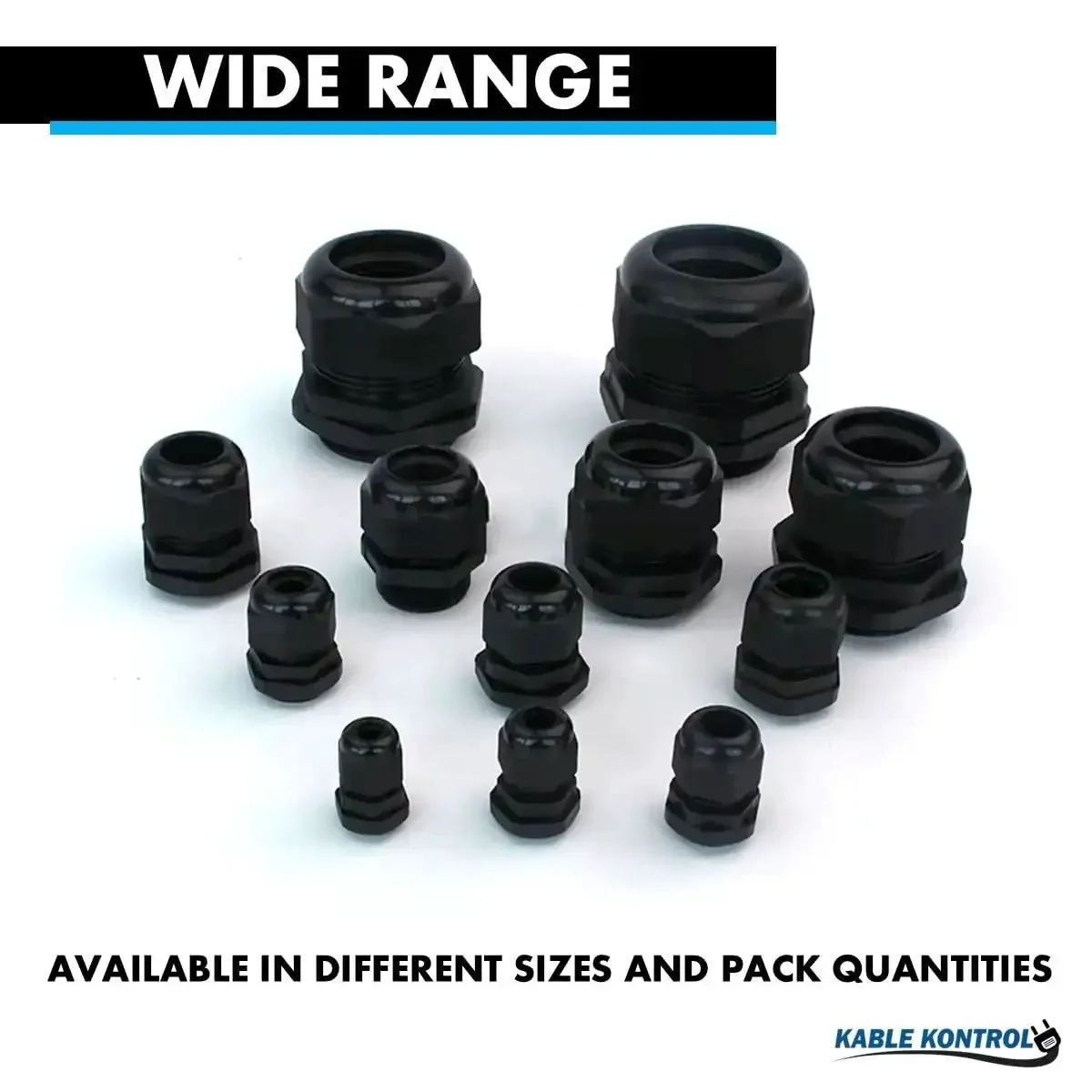Nylon Cable Glands 3.5-6mm Straight 7 PG Thread Pack Of 50 IP68 Waterproof Strain Relief Cord Grips For Heavy Duty Use RoHS Compliant Flame Retardant Industrial Grade -40C To 85C Temperature Range - Image 5