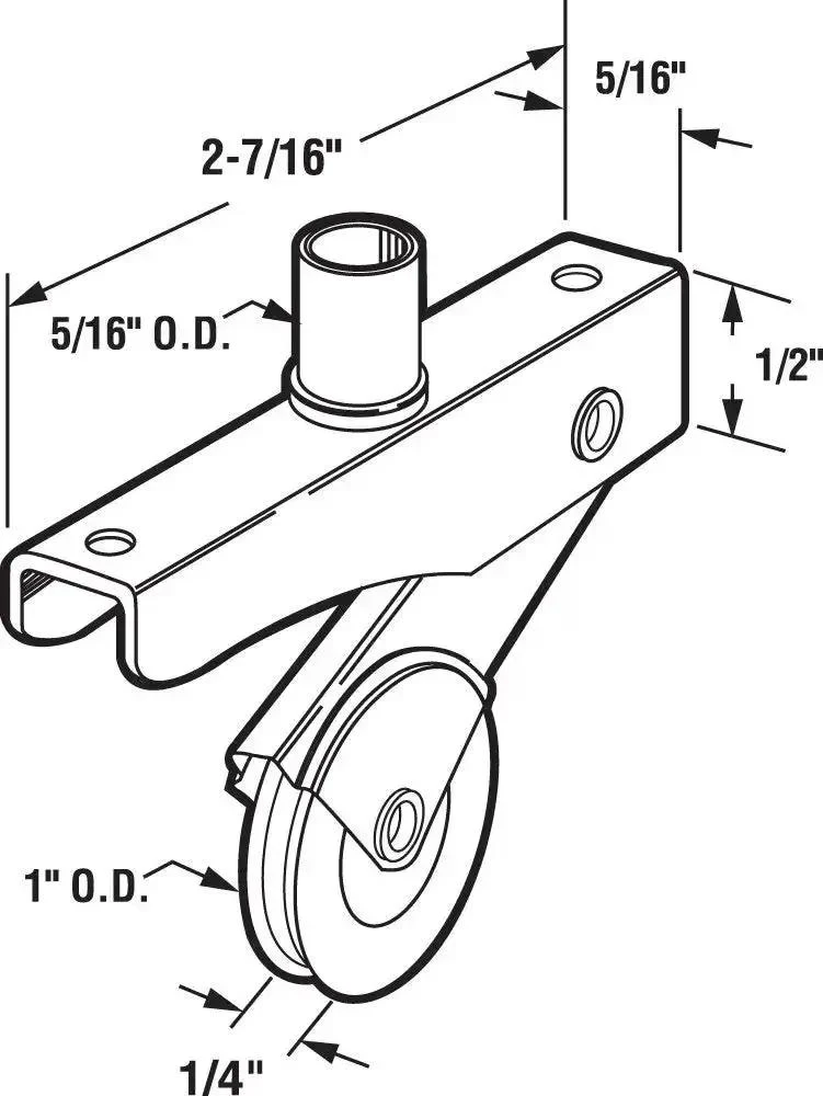 Nylon Screen Door Roller Set With Spring Loaded Arm For Bay Mills Patio Doors 1 Inch Wheel And Durable Plastic Housing DIY Friendly Replacement Kit Two Pack Easy Install For Quick Replacement And Smooth Sliding - Image 3