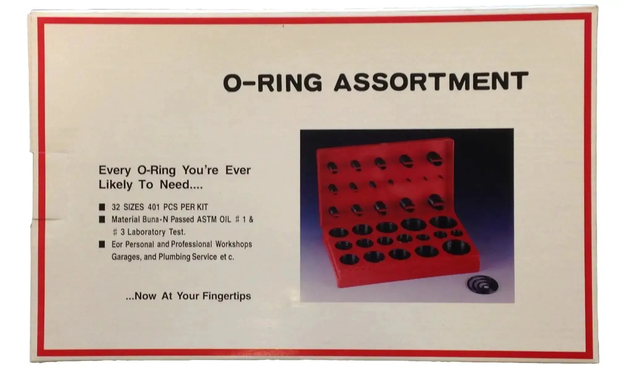 O Ring Kit Buna N 70A Durometer Black 401 Pieces In 32 Sizes With Plastic Case For Fluid And Hydrocarbon Sealing Across Wide Temperature Range For Tough Jobs - Image 3