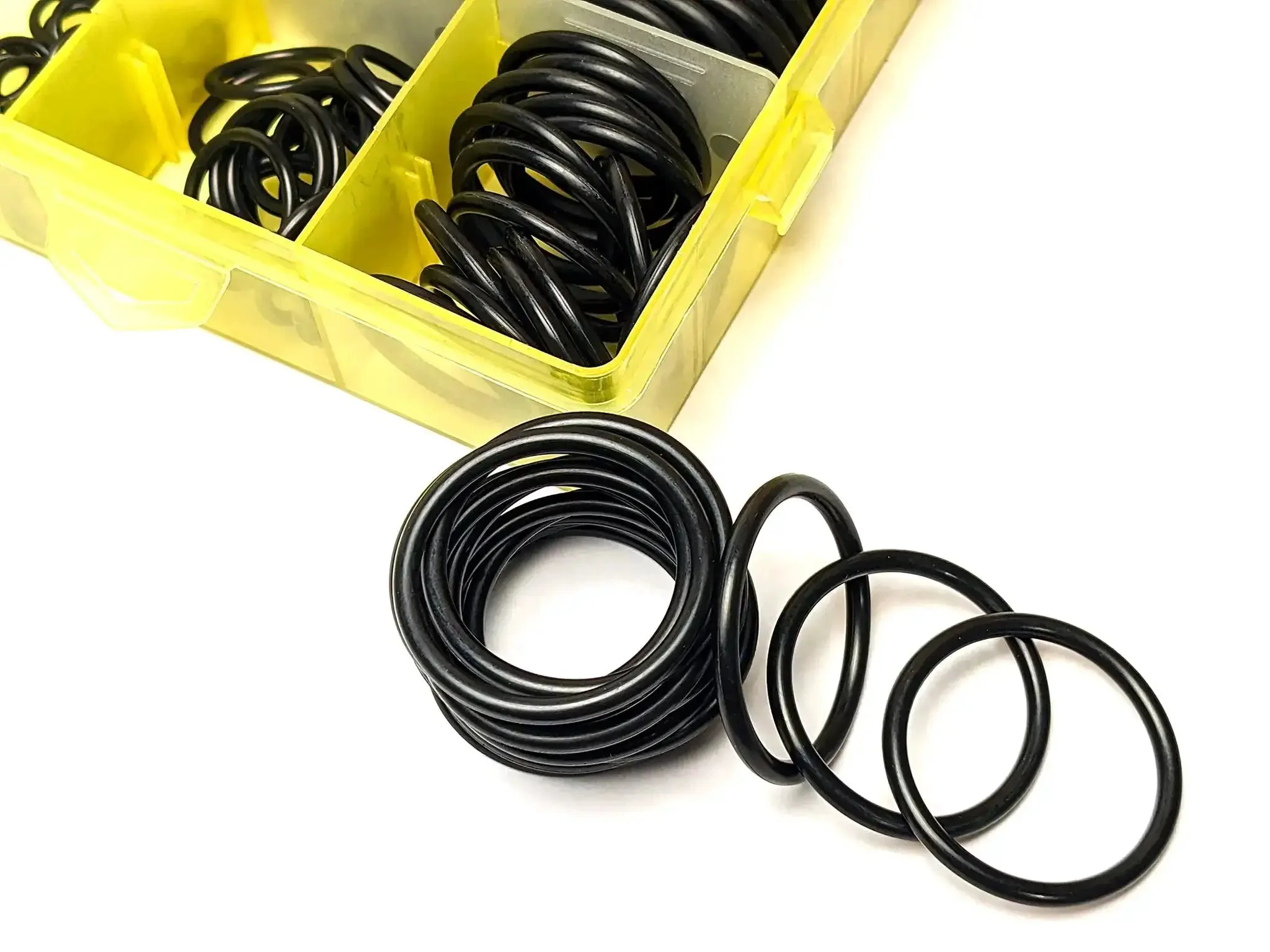 O Ring Kit For Hydraulic Systems With 70 Pieces In 7 Common Sizes Buna N 90 Durometer O Rings SAE Code 61 And 62 Flange Fittings Oil Resistant And Weather Tough Heat Safe To 212F Intermittent To 250F Cold To Minus 30F Easy DIY Repairs - Image 8