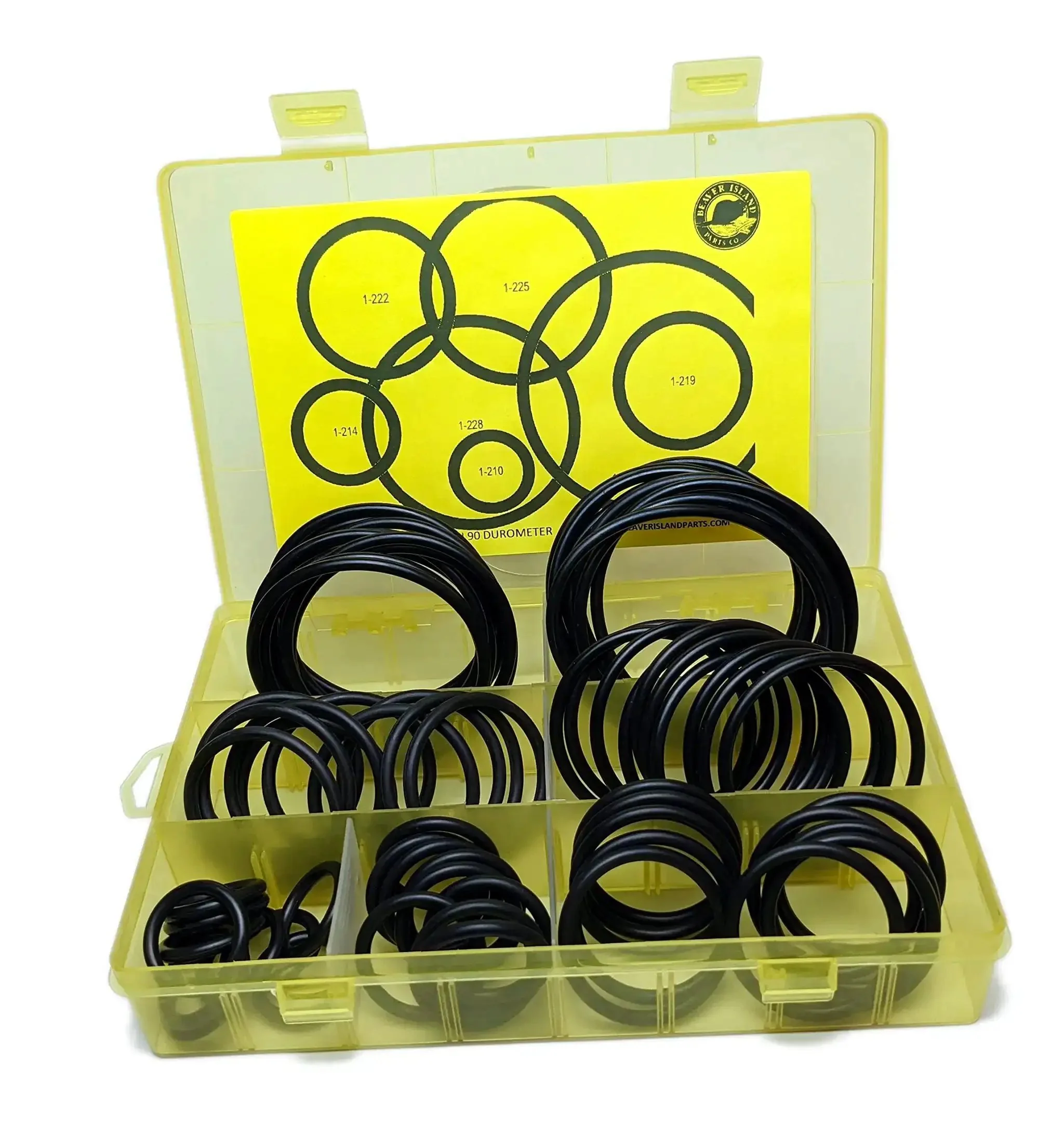 O Ring Kit For Hydraulic Systems With 70 Pieces In 7 Common Sizes Buna N 90 Durometer O Rings SAE Code 61 And 62 Flange Fittings Oil Resistant And Weather Tough Heat Safe To 212F Intermittent To 250F Cold To Minus 30F Easy DIY Repairs - Image 9