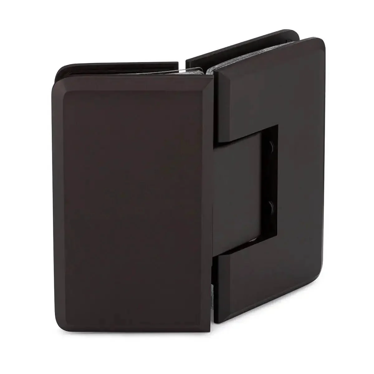 Oceana Beefed Up Heavy Duty 135 Degree Glass To Glass Hinge Oil Rubbed Bronze Medium Fits Three Eighths Inch Or One Half Inch Glass Doors Up To Thirty Six Inches Wide And One Hundred Fifty Pounds Opens Ninety Degrees Inward Or Outward Self Closer Within - Image 3