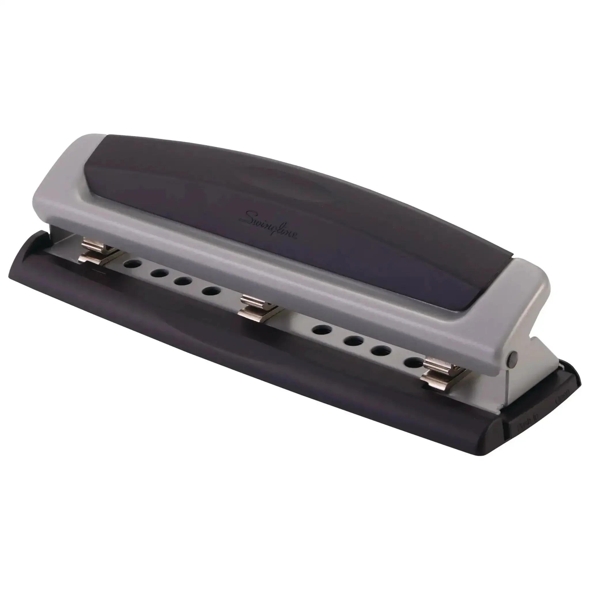 Office Workhorse 3 Hole Paper Punch With Adjustable 2 To 3 Hole Settings 10 Sheet Capacity Heavy Duty Metal Puncher Precision Pro Performance Black And Silver Ideal For Binders Filing And School Or Home Office Tasks - Image 2