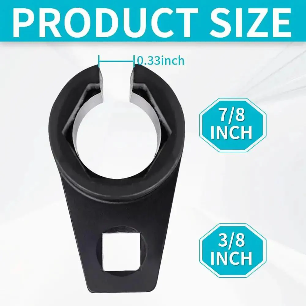 Offset O2 Sensor Socket 7/8 Inch (22mm) With 3/8 Inch Drive, Universal Fit For Vehicle Oxygen Sensor Removal And Installation, Durable Cr-Mo Steel Construction, Heavy Duty Tool For Quick Hassle-Free Sensor Service - Image 7
