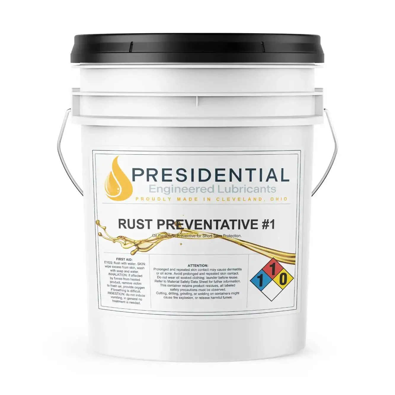 Oil Based Rust Preventative Penetrant And Lubricant For Rust And Corrosion Prevention In Industrial Applications 5 Gallon Made In USA Ideal For Heavy Duty Gear And Tools And Machinery