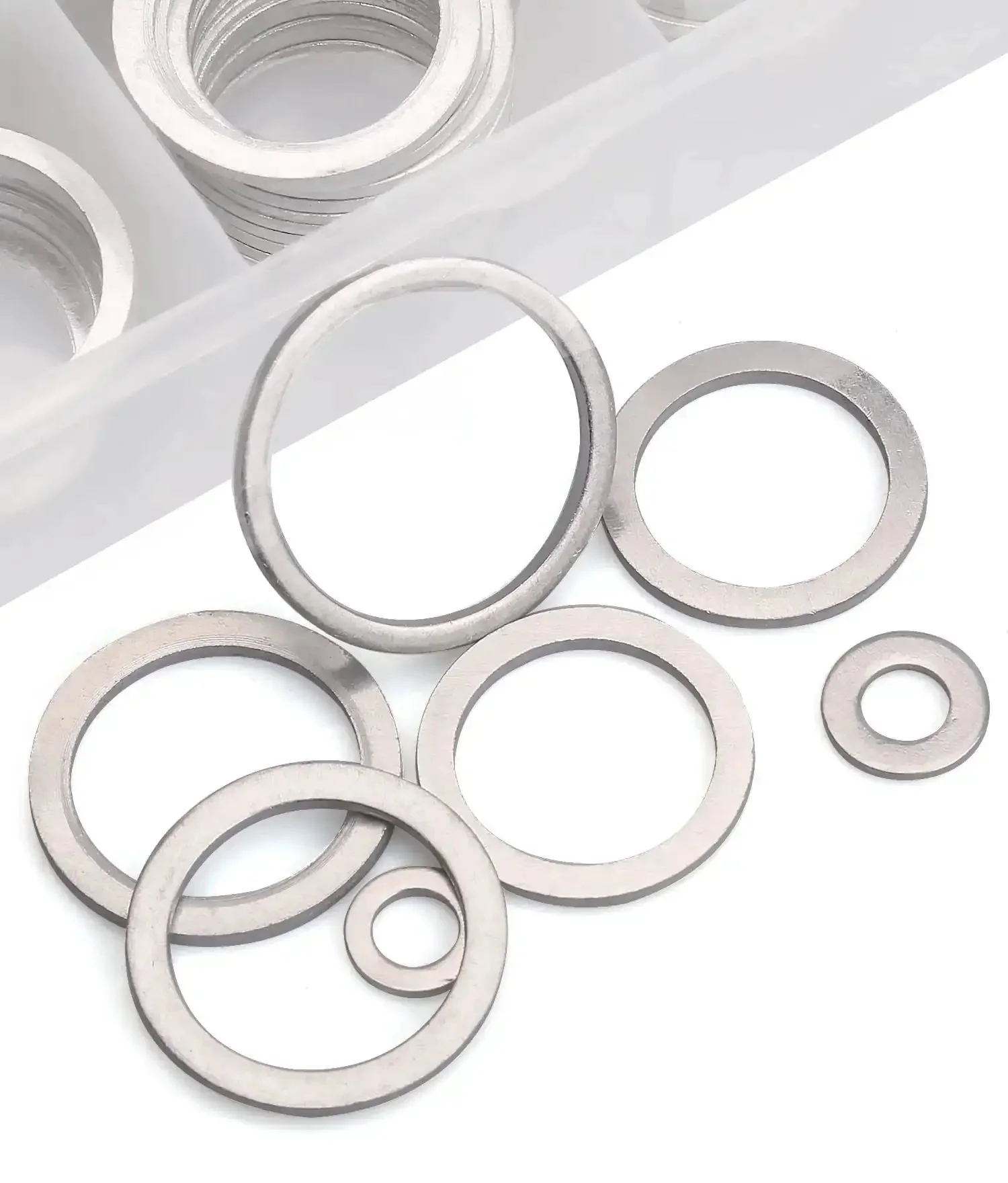 Oil Drain Plug Crush Washer Set Kit With 568 Pieces In 18 Aluminum Gasket Sizes M6-M24 For Automotive Engine Oil Pan Drains, Hydraulic Fittings And Oil Lines, Leak-Proof Fittings, Great DIY Auto Maintenance Bundle - Image 3