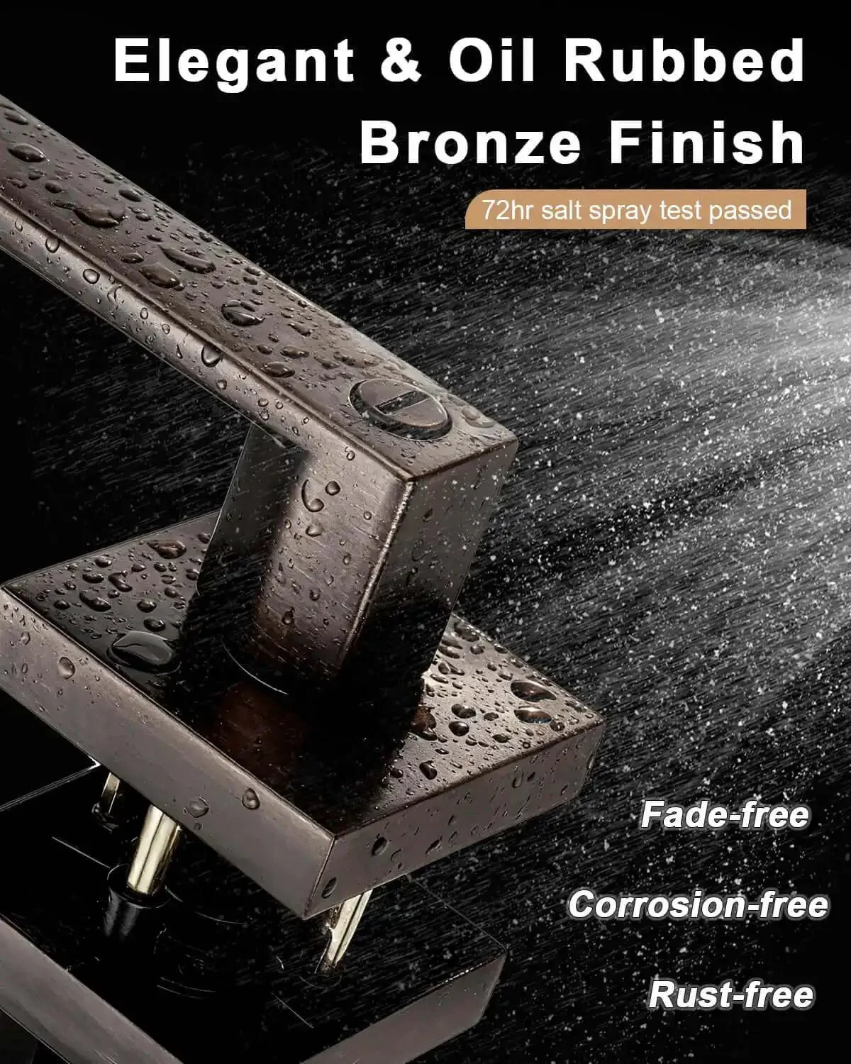 Oil Rubbed Bronze Privacy Door Levers Set For Interior Doors Heavy Duty Flat Square Handlesets Universal Handing 6 Pack No Key Privacy Function ANSI Grade 3 Over 200000 Cycles Fits Bedroom And Bathroom Home Upgrade - Image 7
