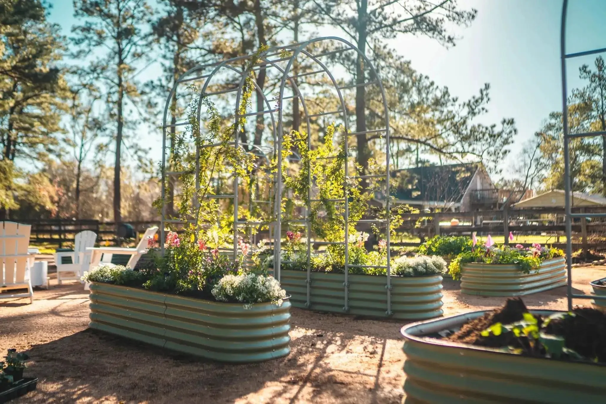 Olive Green 17 Inch Tall Nine In One Metal Raised Garden Bed Kit For Your Backyard Or Patio, DIY Friendly 8x2 Foot Ground Planter Box With Flexible Configurations To Grow Vegetables, Flowers, And Herbs - Image 3