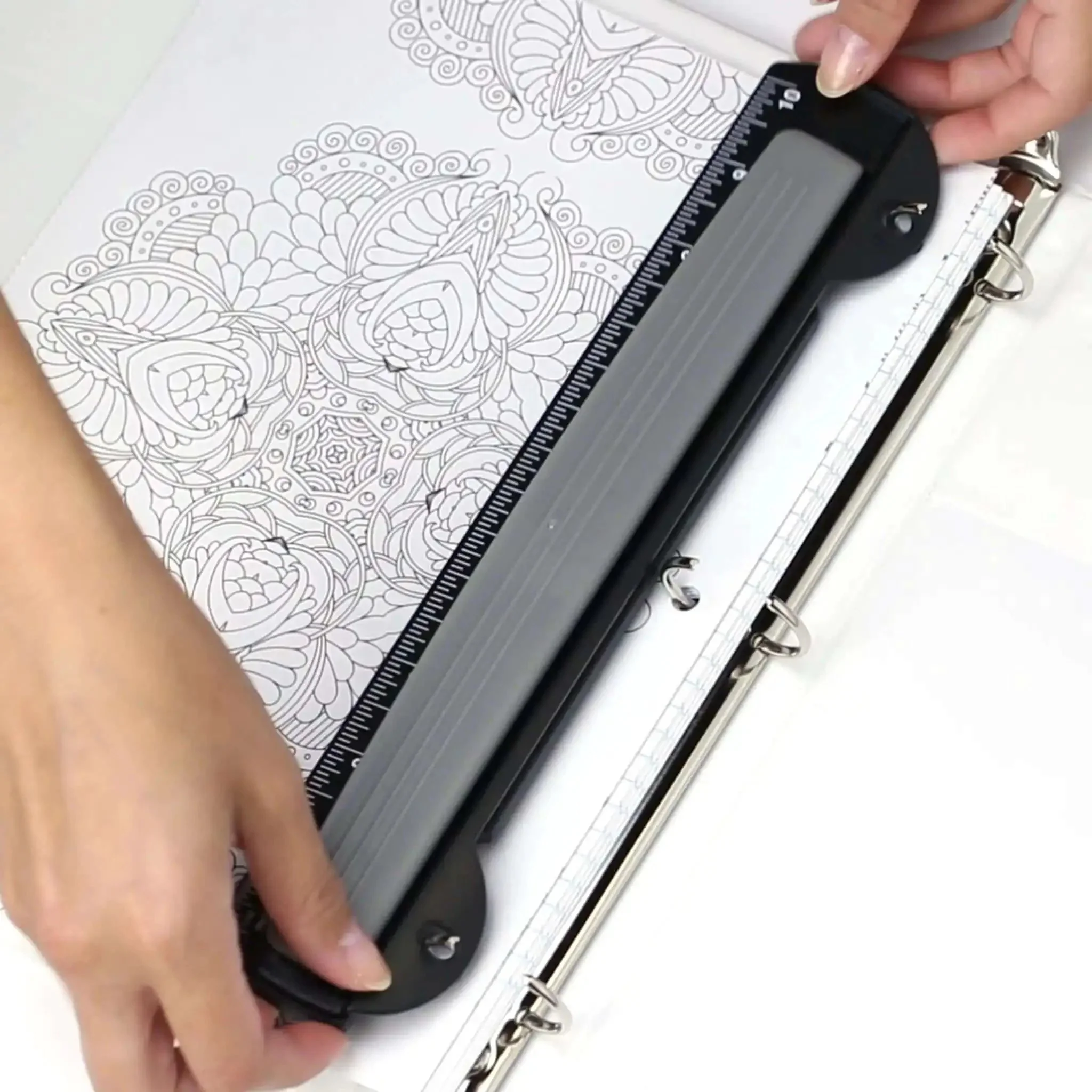On The Go 3 Hole Binder Punch For Ring Binders, Ultra Compact And Portable, Punches Up To Five Sheets At A Time With Easy Grip, Black Office Essential For Students And Pros - Image 6