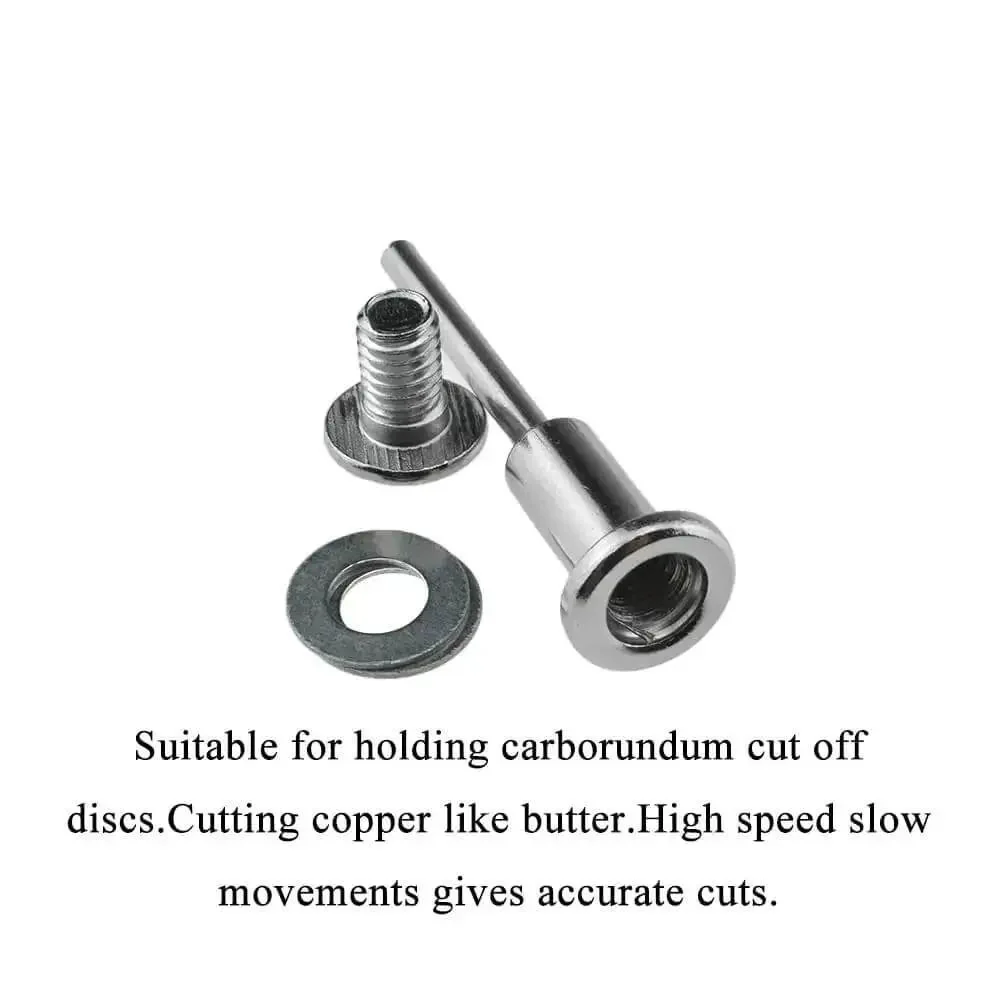 One Eighth Inch Cut Off Wheel High Speed Steel Screw Mandrel Shank Holder Rotary Tool Bit Set Pro Grade Easy Precise Cuts Deep Slot Slip Resistant For Cutting Sheet Metal And Sanding 6 Pieces - Image 4