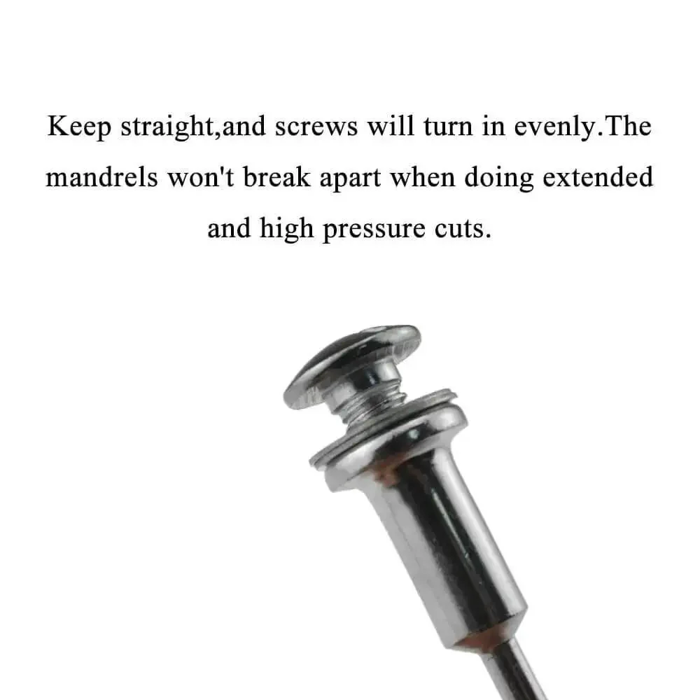 One Eighth Inch Cut Off Wheel High Speed Steel Screw Mandrel Shank Holder Rotary Tool Bit Set Pro Grade Easy Precise Cuts Deep Slot Slip Resistant For Cutting Sheet Metal And Sanding 6 Pieces - Image 5