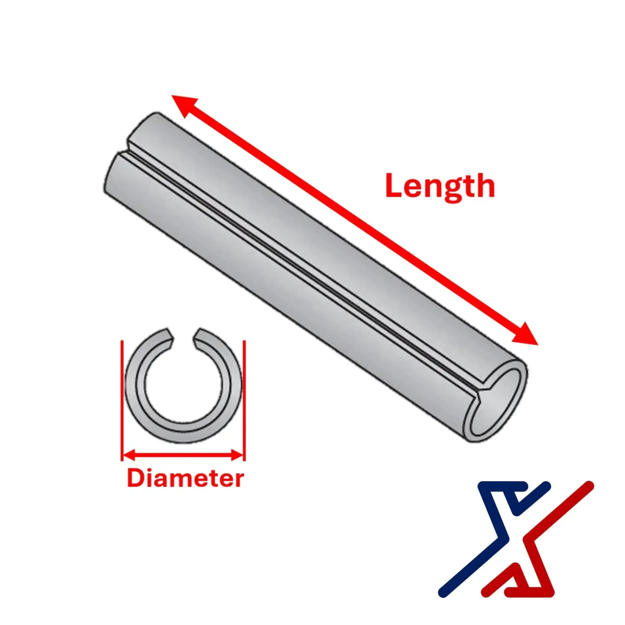 One Eighth Inch Diameter Five Eighth Inch Long Roll Pin Set Spring Pin Or Tension Pin 12 Pack Heat Treated Steel Black Finish Built Tough Keeps Shafts Secure With Minimal Play Durable And Easy To Install - Image 3
