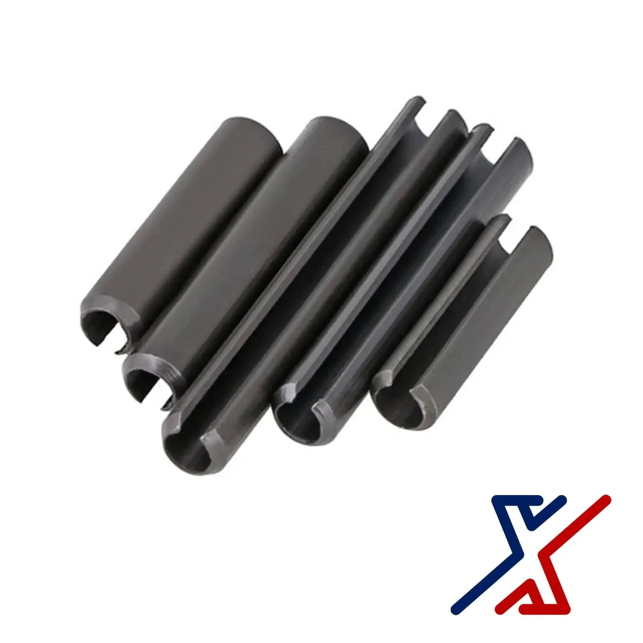 One Eighth Inch Diameter Roll Pin Set Black Finish, Heat Treated, Eleven Sixteenths Inch Long Spring Pin, 12 Pack, For Rotating Shafts, Tight Fits, Minimal Play, Durable Tension Pin - Image 2