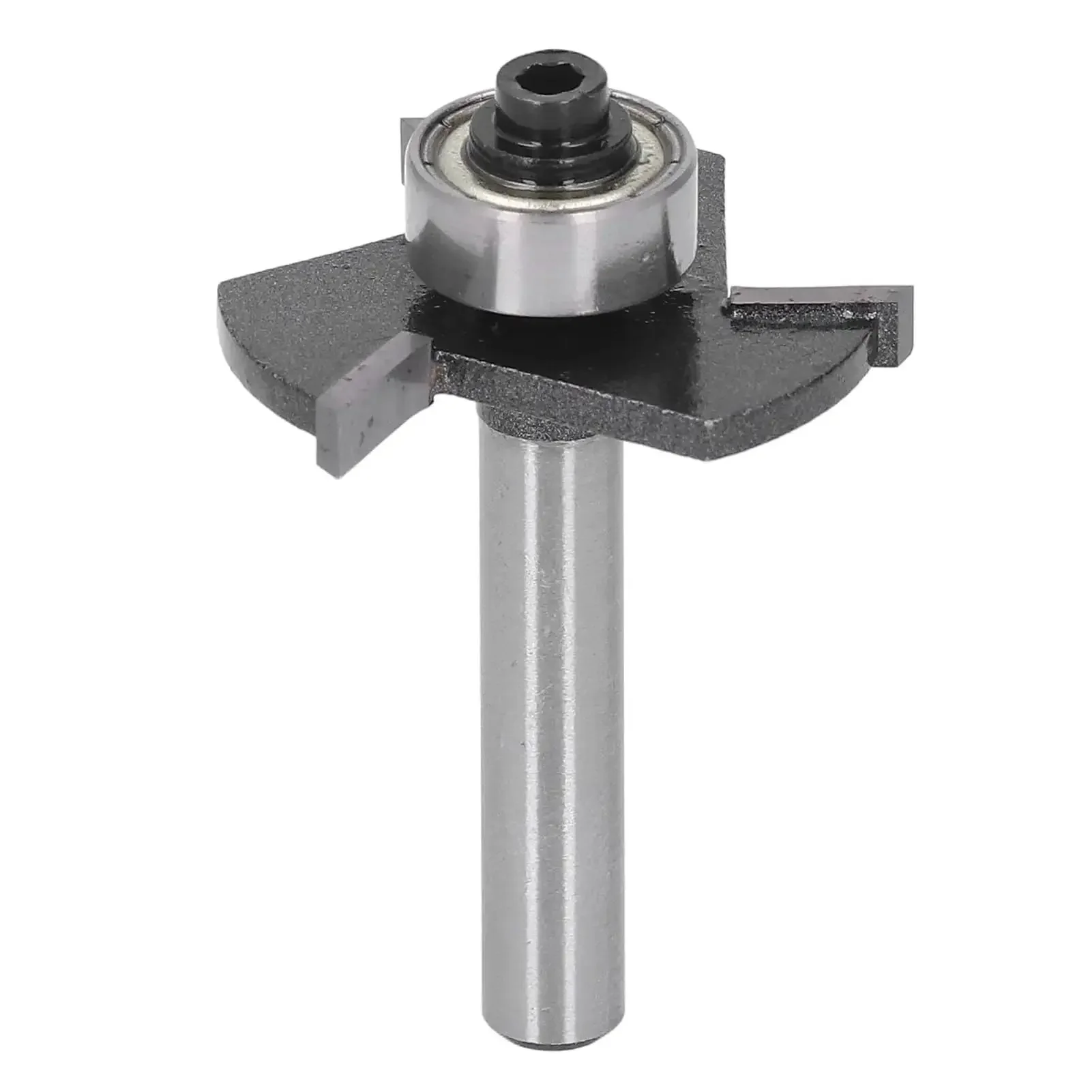 One Eighth Inch T Slot Router Bit With Quarter Inch Shank, Three Flute Ball Bearing Cutter And Half Inch Bearing, Tungsten Carbide Tip For Wood Grooving And Spline Joints, Heavy Duty Build For Precision Cuts In Hardwood Plywood And More - Image 5
