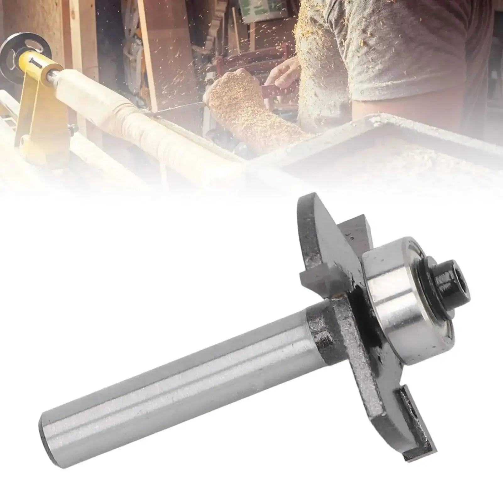 One Eighth Inch T Slot Router Bit With Quarter Inch Shank, Three Flute Ball Bearing Cutter And Half Inch Bearing, Tungsten Carbide Tip For Wood Grooving And Spline Joints, Heavy Duty Build For Precision Cuts In Hardwood Plywood And More - Image 7