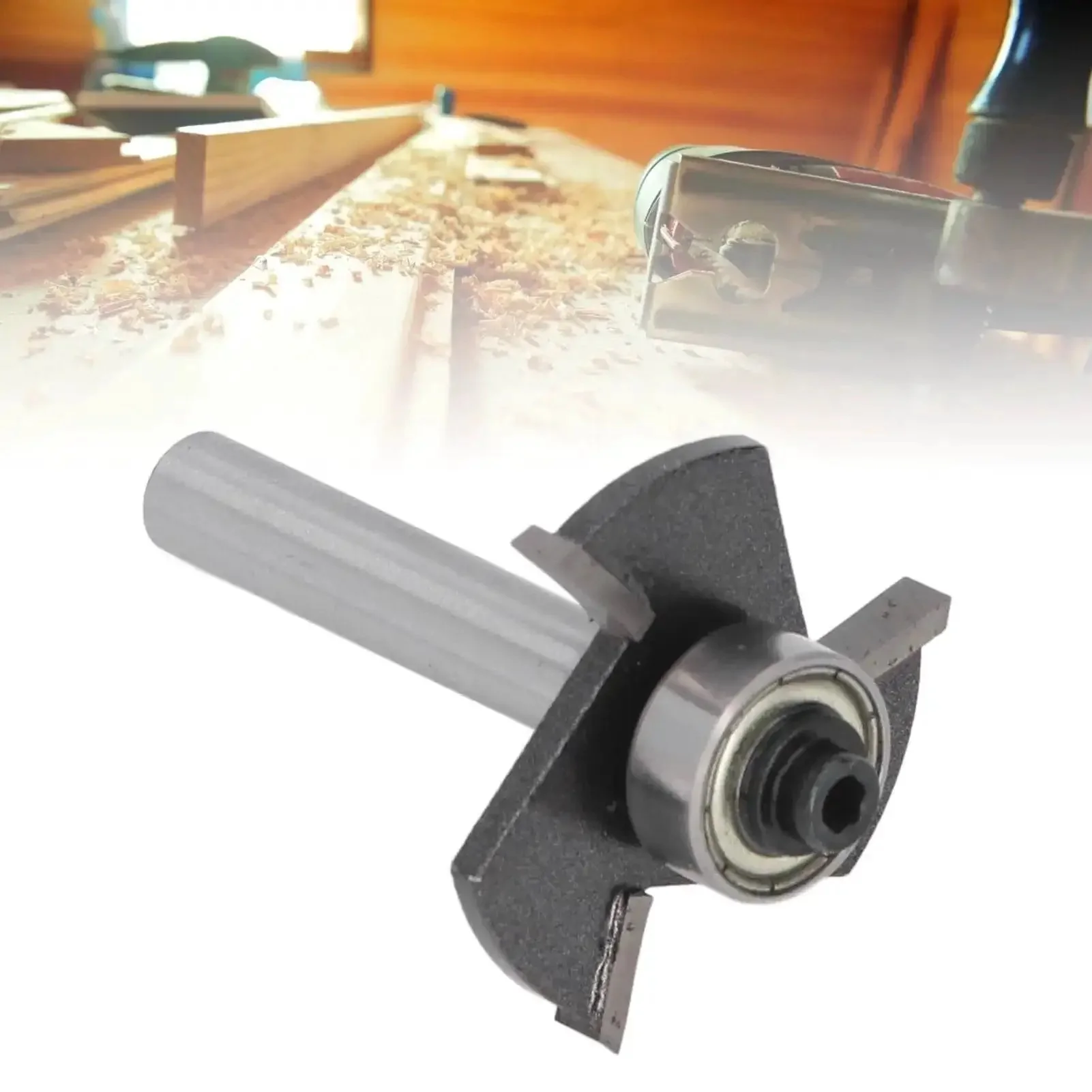 One Eighth Inch T Slot Router Bit With Quarter Inch Shank, Three Flute Ball Bearing Cutter And Half Inch Bearing, Tungsten Carbide Tip For Wood Grooving And Spline Joints, Heavy Duty Build For Precision Cuts In Hardwood Plywood And More - Image 8