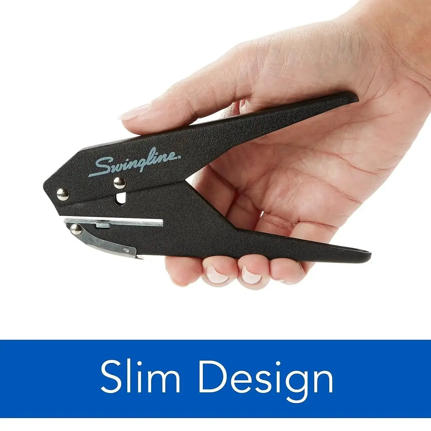 One Hole Paper Punch With 20 Sheet Capacity Low Effort Plier Design All Metal Durable Black And Silver Finish Easy Grip Desk Office Tool For Home Or Office One Quarter Inch Hole Puncher - Image 4