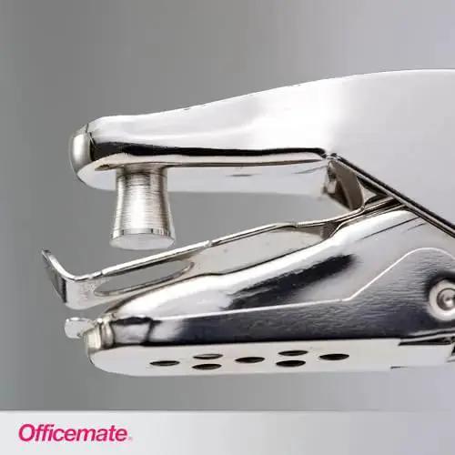 One Hole Punch For Office Use, 5 Sheet Capacity, Nickel Plated Hand Punch In Slick Silver, Compact Desk Accessory For Quick Paper Holes, Ideal For Home Office And School - Image 4