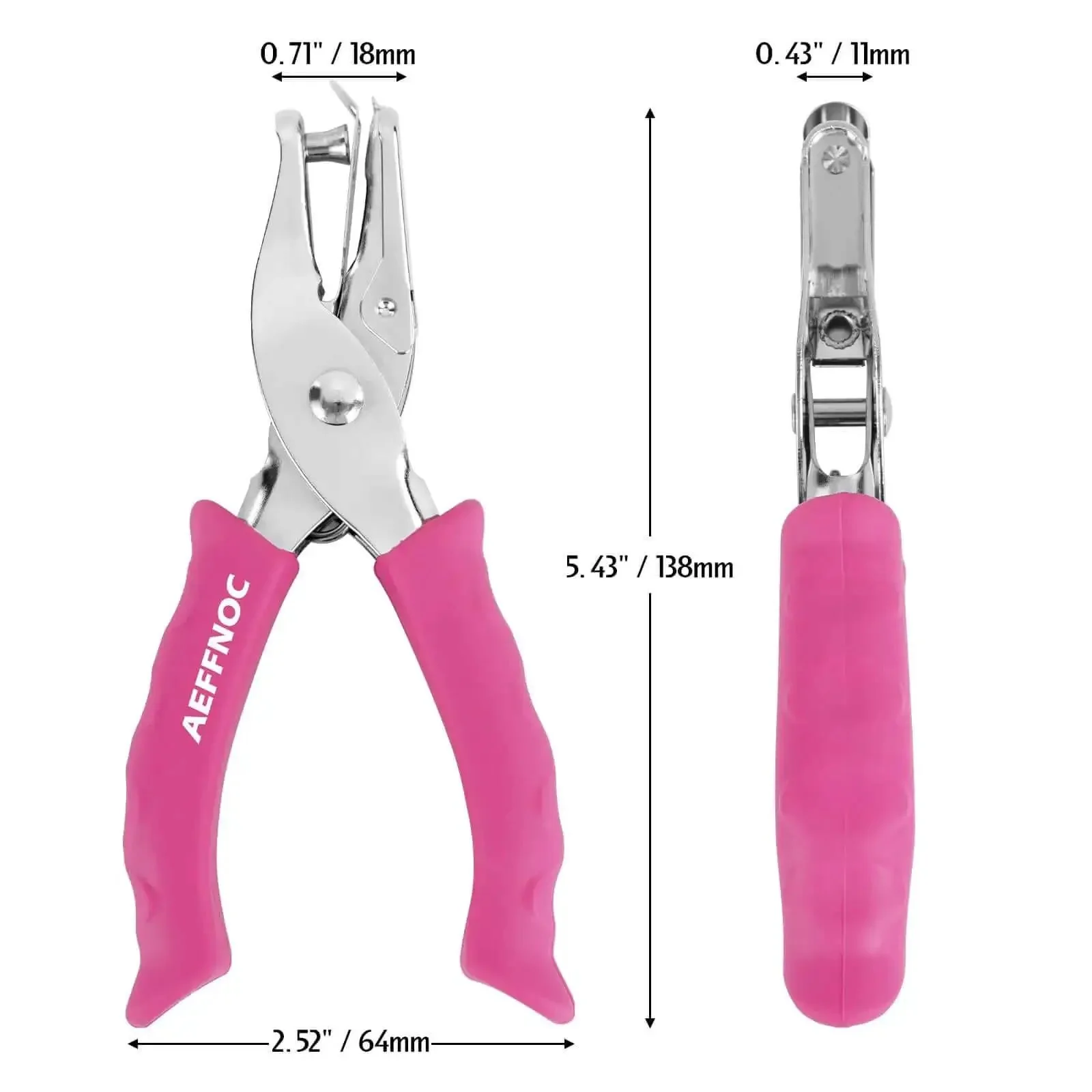 One Hole Punch With Soft Grip Handle For Paper One Quarter Inch Hole Punch Pink With Mess Tray Six Sheet Capacity Ideal For Crafts And Scrapbooks Great For DIY Projects - Image 7