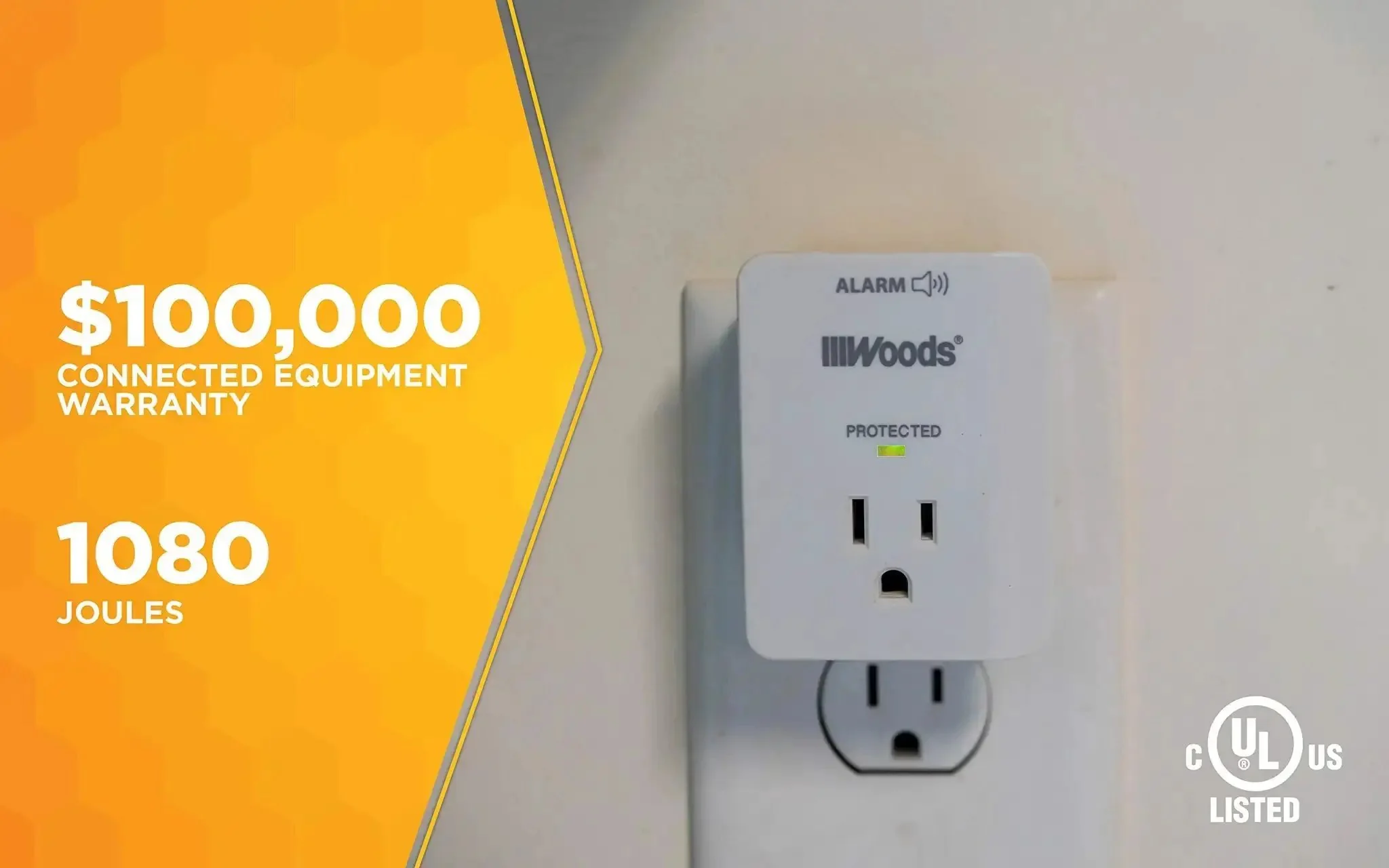 One Outlet Surge Protector With 1080J Protection, LED Indicator Alarm, Slim Space Saving Design, White, cULus Listed For Home Office And Dorm Essentials, Compact Electrical Outlet Protector That Keeps Your Gadgets Safe - Image 3