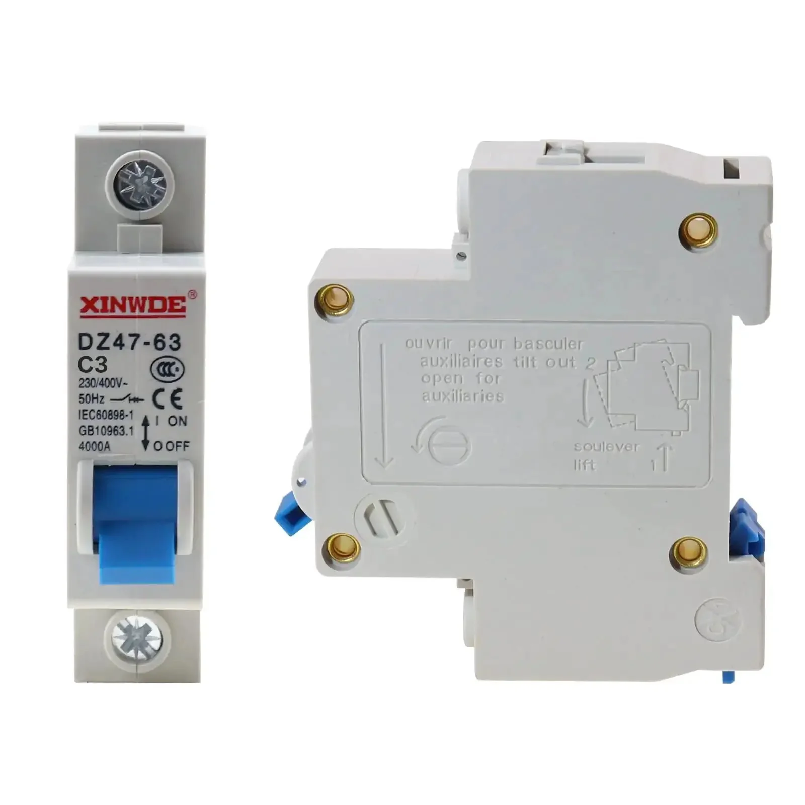 One Pole 230/400V Low Voltage Miniature Circuit Breaker 3A Din Rail Mount DZ47-63 C3 DIY Friendly Panel Upgrades Industrial Grade Safety Breaker Compact 1 Pole Breaker For Home And Commercial Panels - Image 3